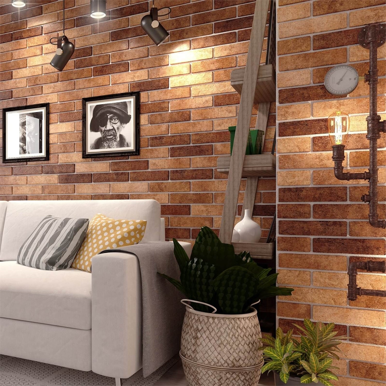 Stick On Brick Wall Tiles - Draw-bonkers