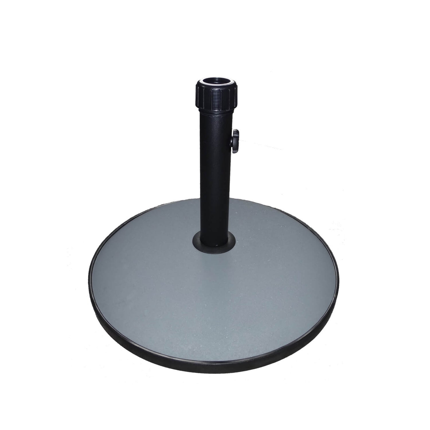 Charles Bentley Round Concrete Parasol Umbrella Base Grey Homebase