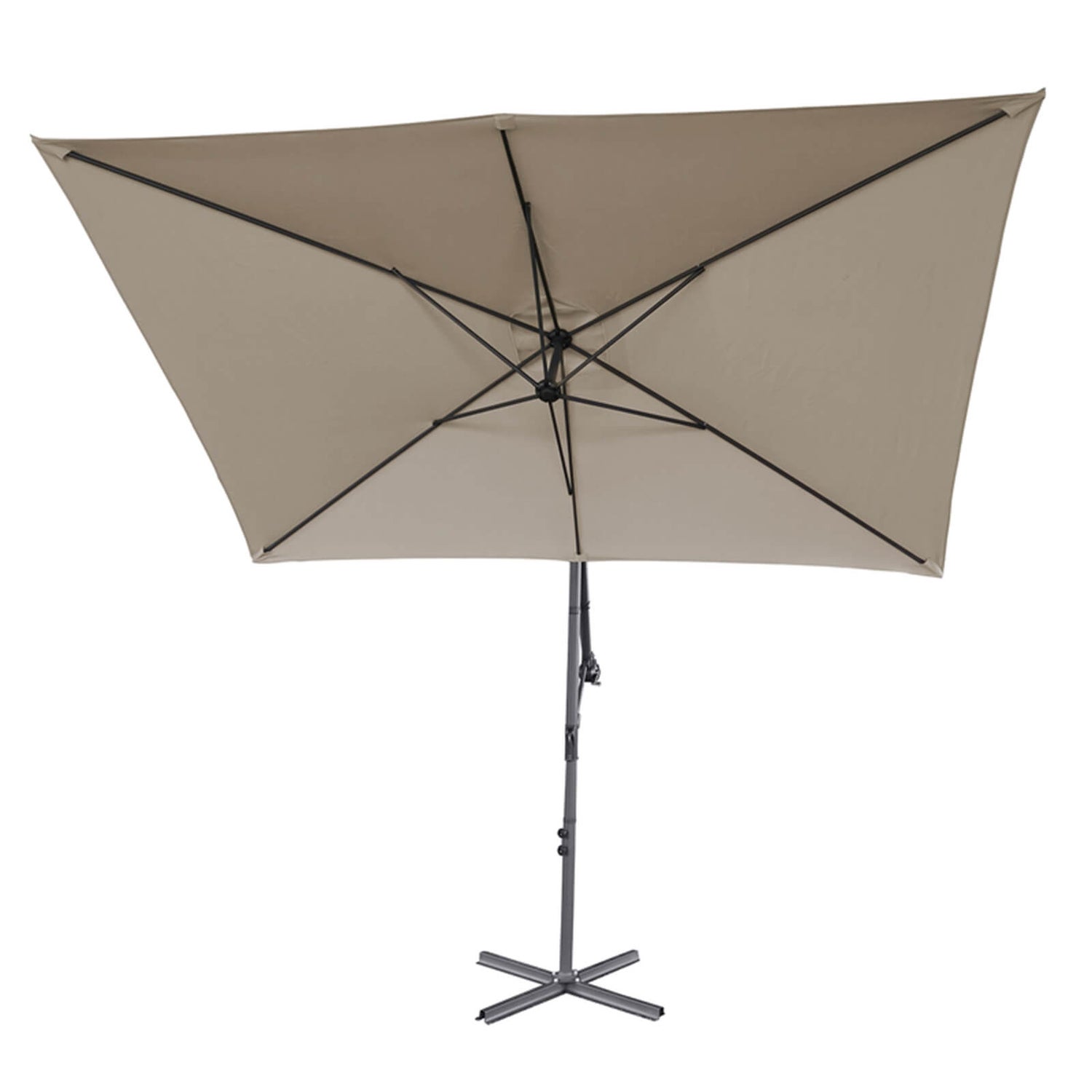 Barbados Hanging Parasol 3x2m Beige Homebase
