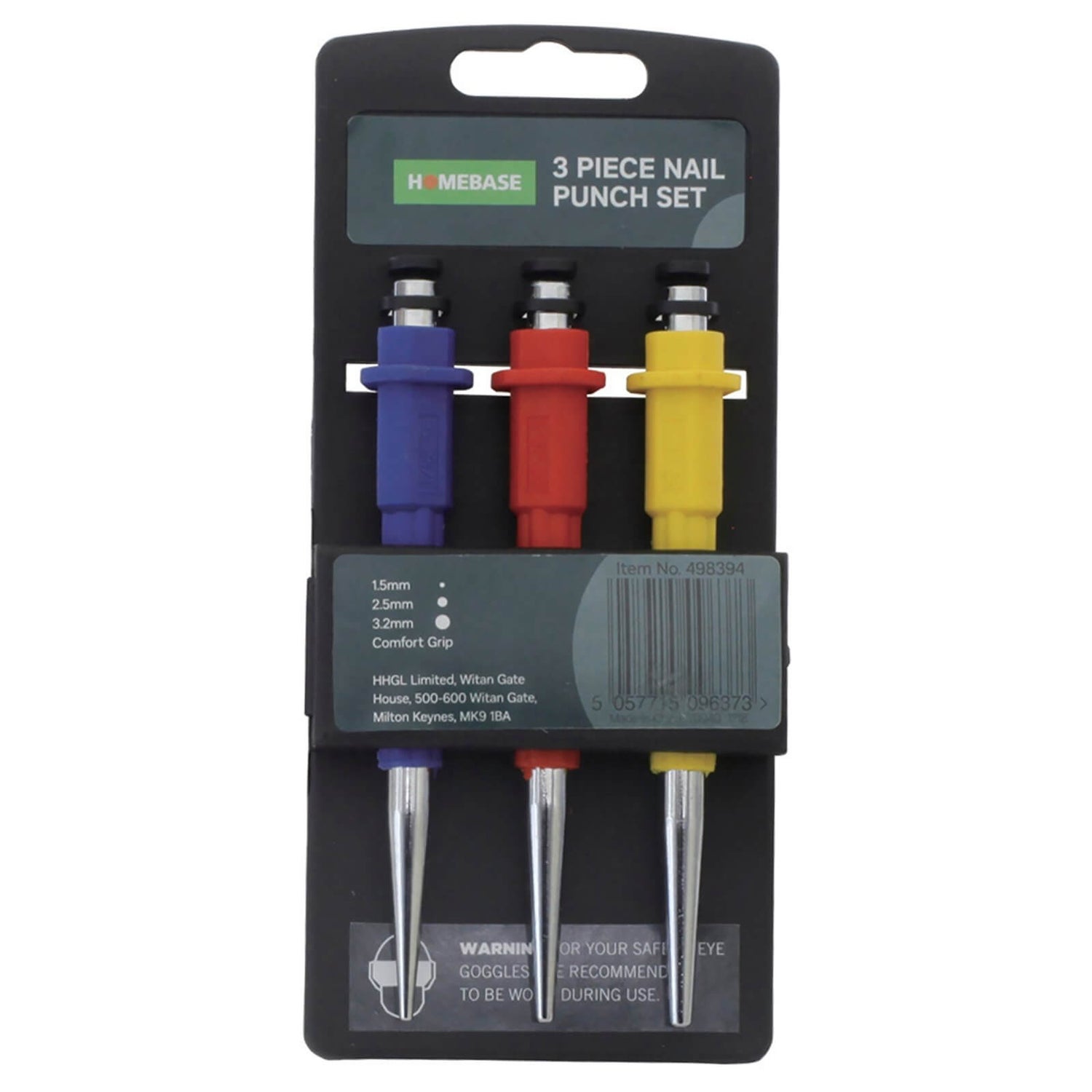 Nail Punch Set Pack of 3 Homebase