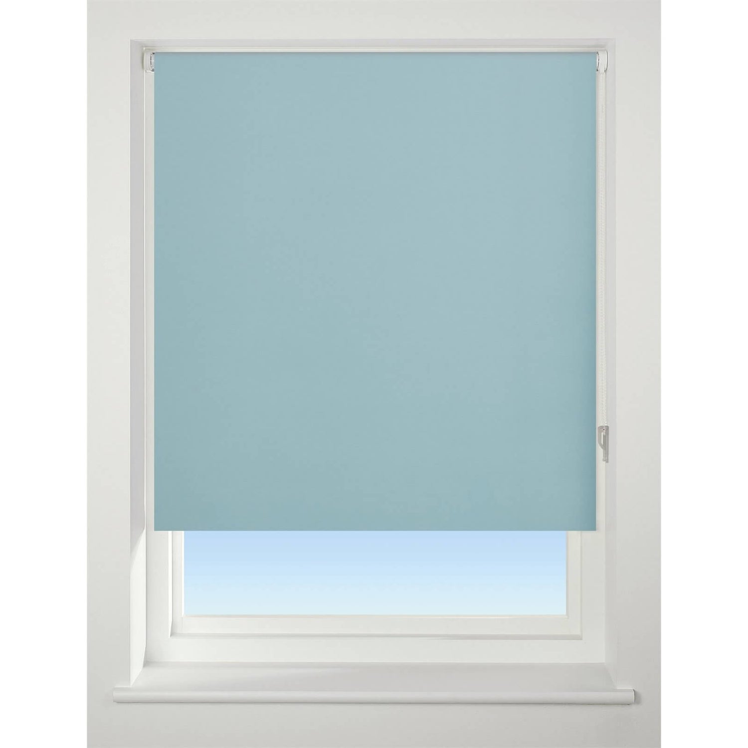 Duck Egg Blue Blackout Roller Blind 90cm Homebase