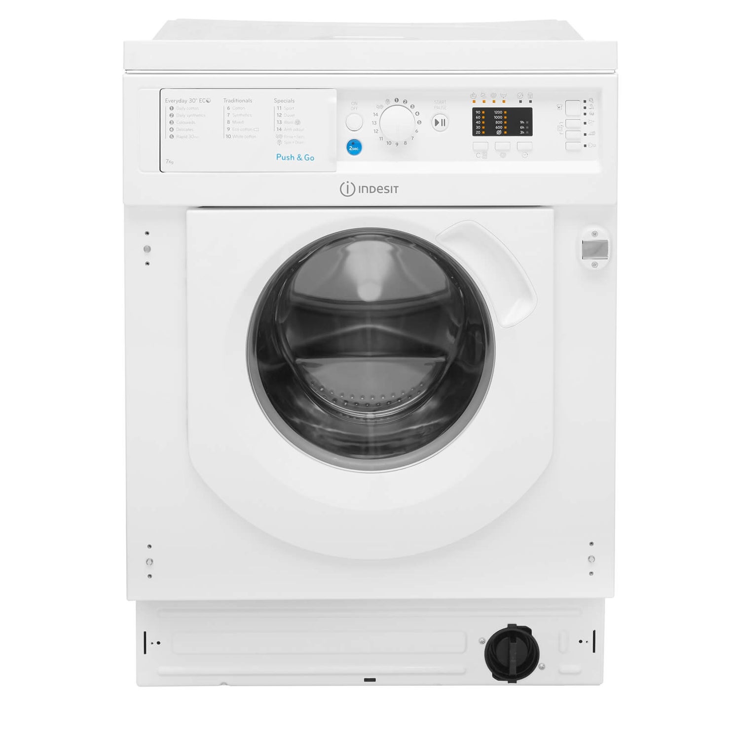 Indesit BI WMIL 71252 UK Integrated Washing Machine White Homebase