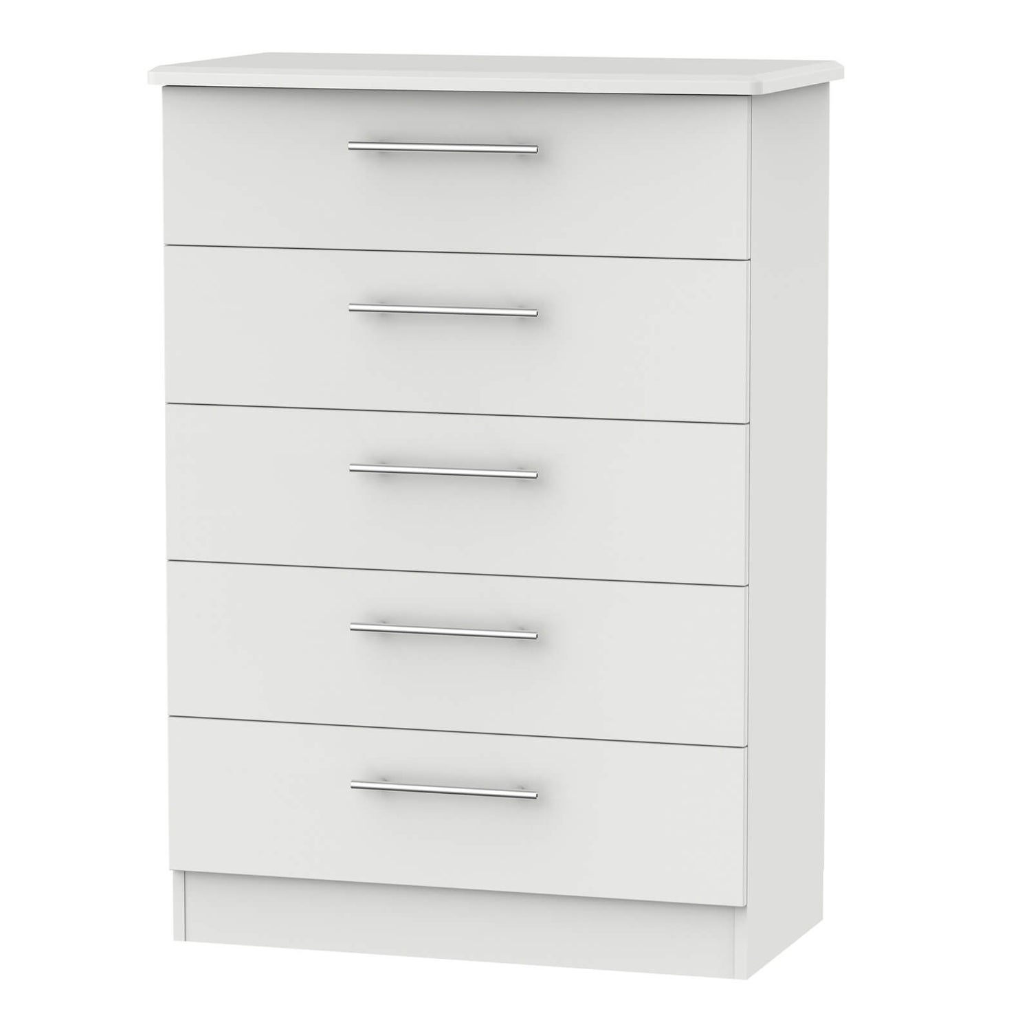 Siena Grey Matt 5 Drawer Chest Homebase