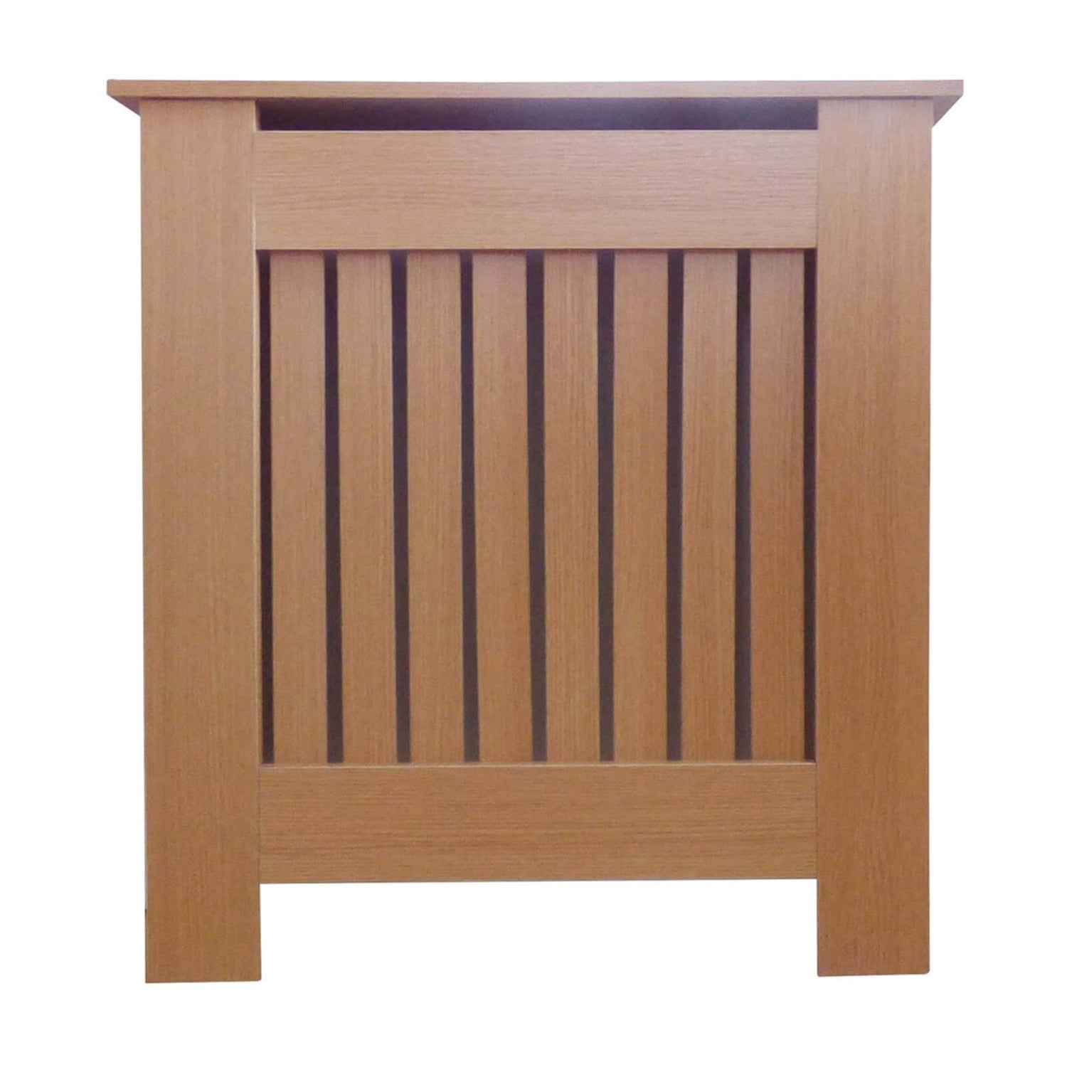 Vertical Oak Radiator Cover Mini Homebase