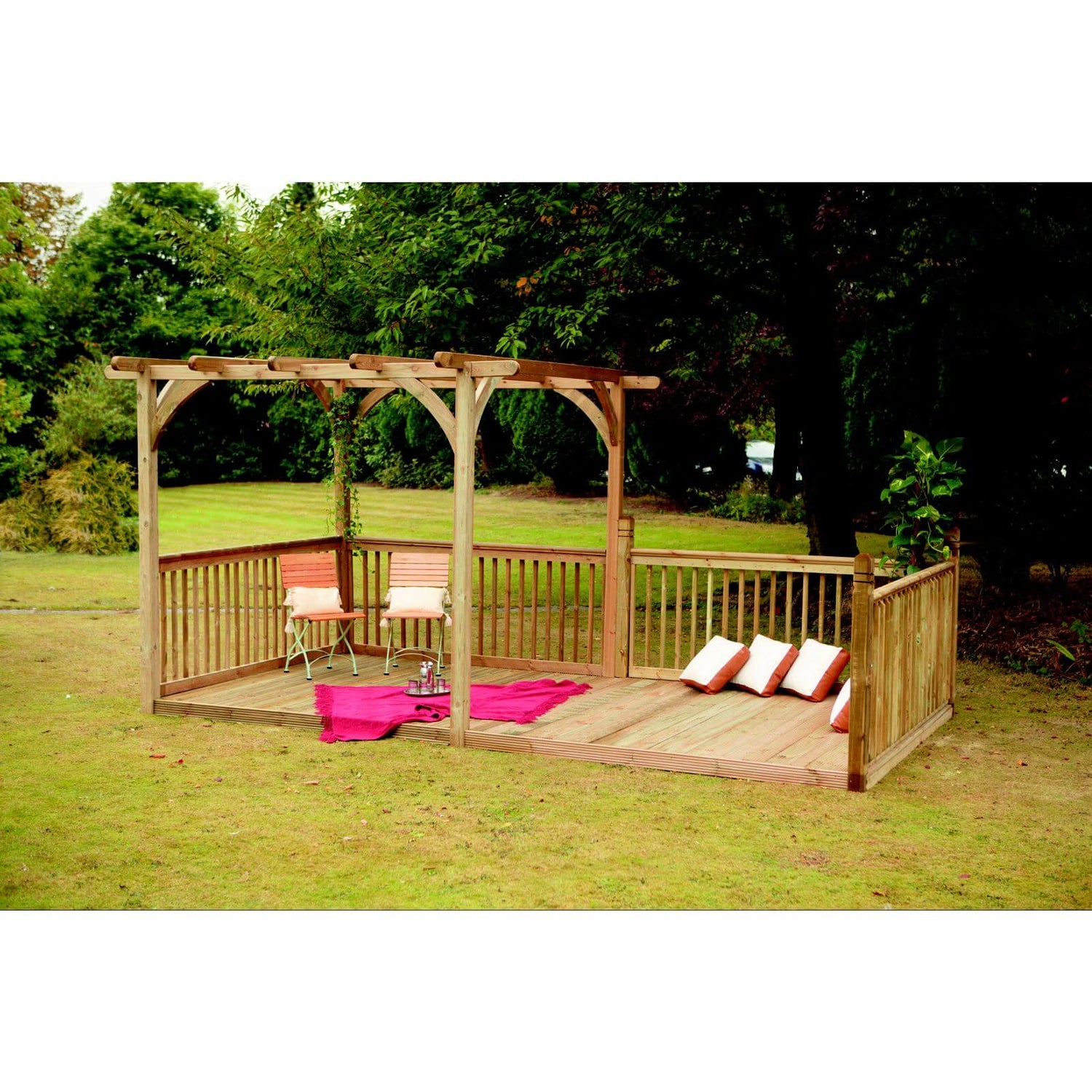 Forest Ultima Pergola and Decking Kit 16x8ft Homebase