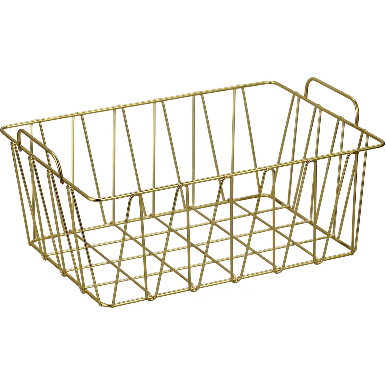 Small Wire Basket Natural Gold Homebase
