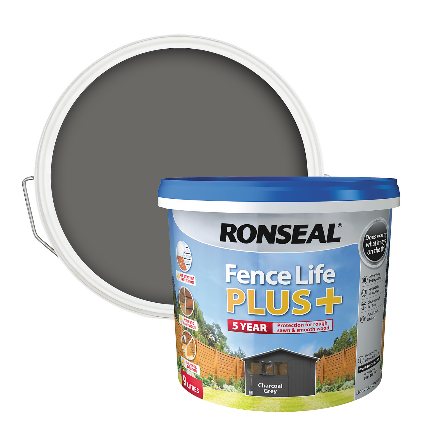Ronseal Fence Life Plus Paint Midnight Blue 5L ubicaciondepersonas.cdmx.gob.mx