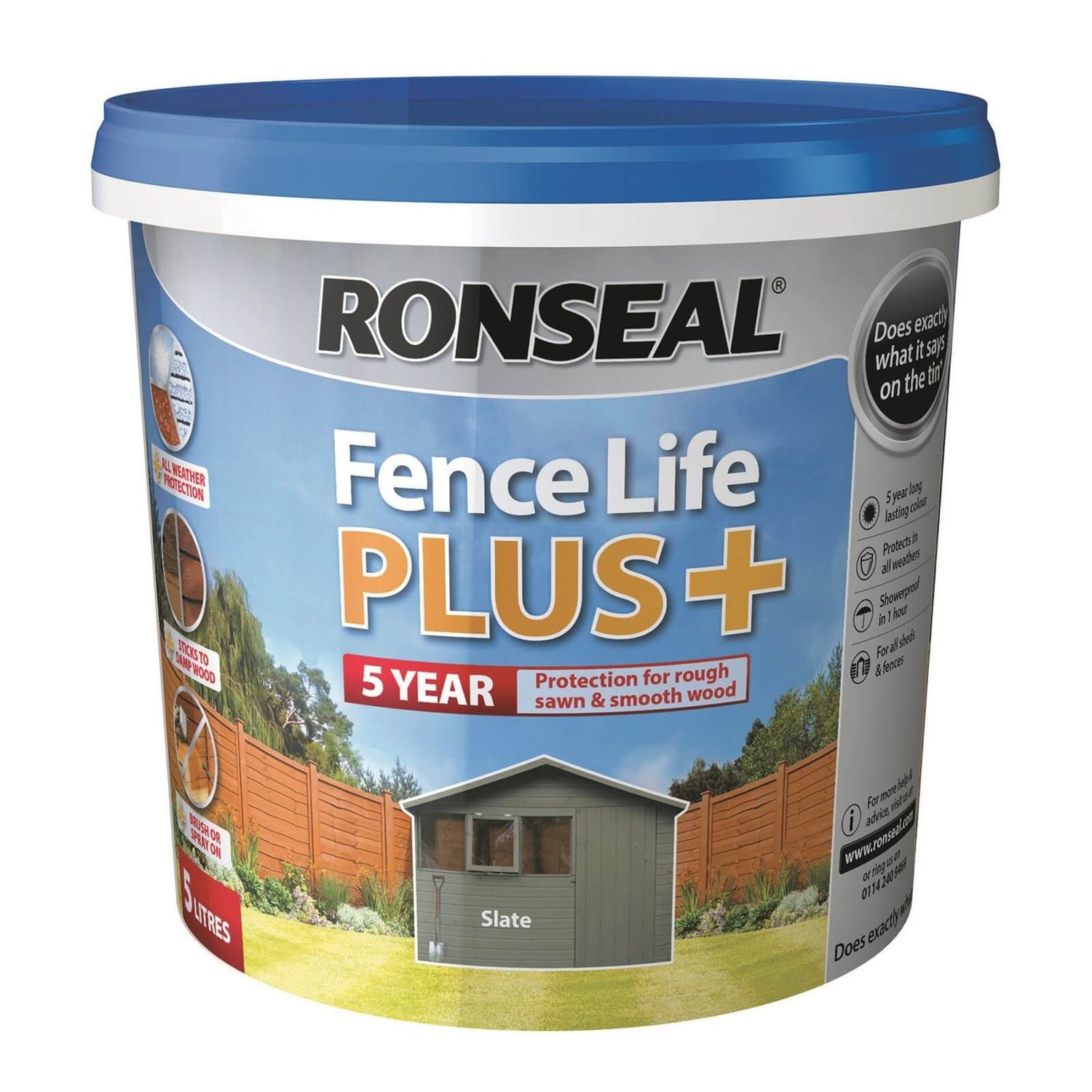 Ronseal Fence Life Plus 5L Slate Homebase