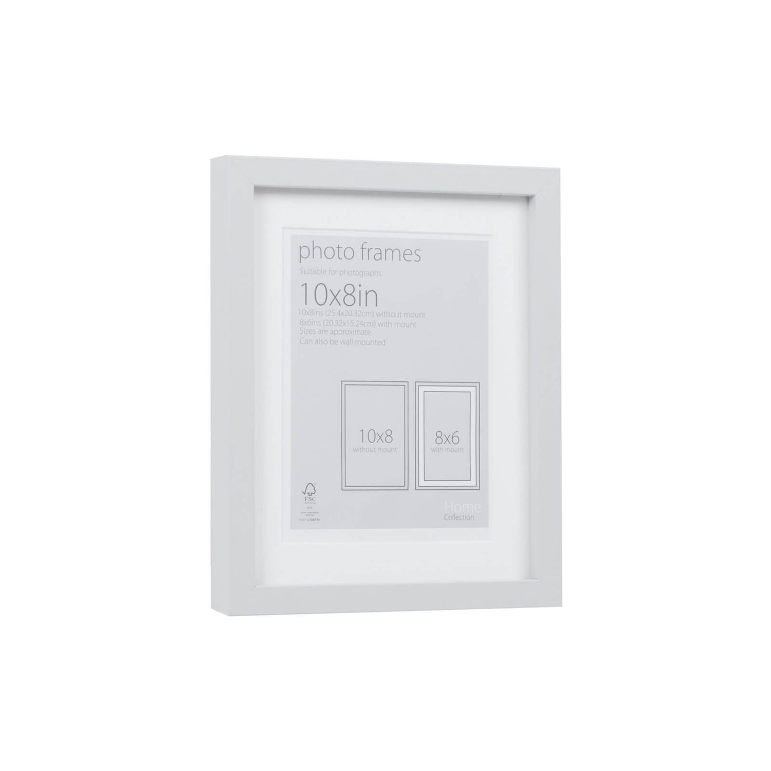 Photo Frame Grey 10 x 8 with 8 x 6 Mount Aperture Homebase
