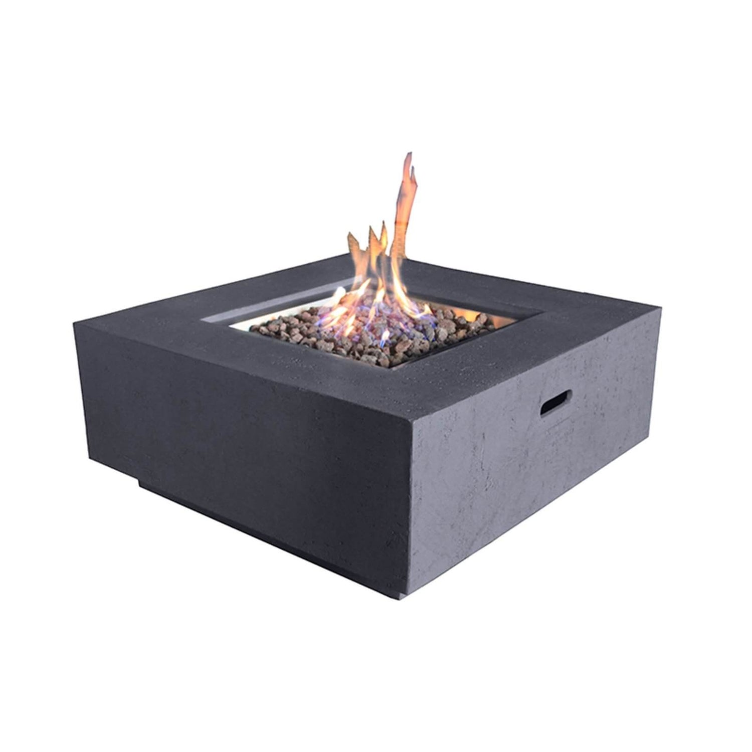 Albany Gas Fire Pit Dark Grey Homebase