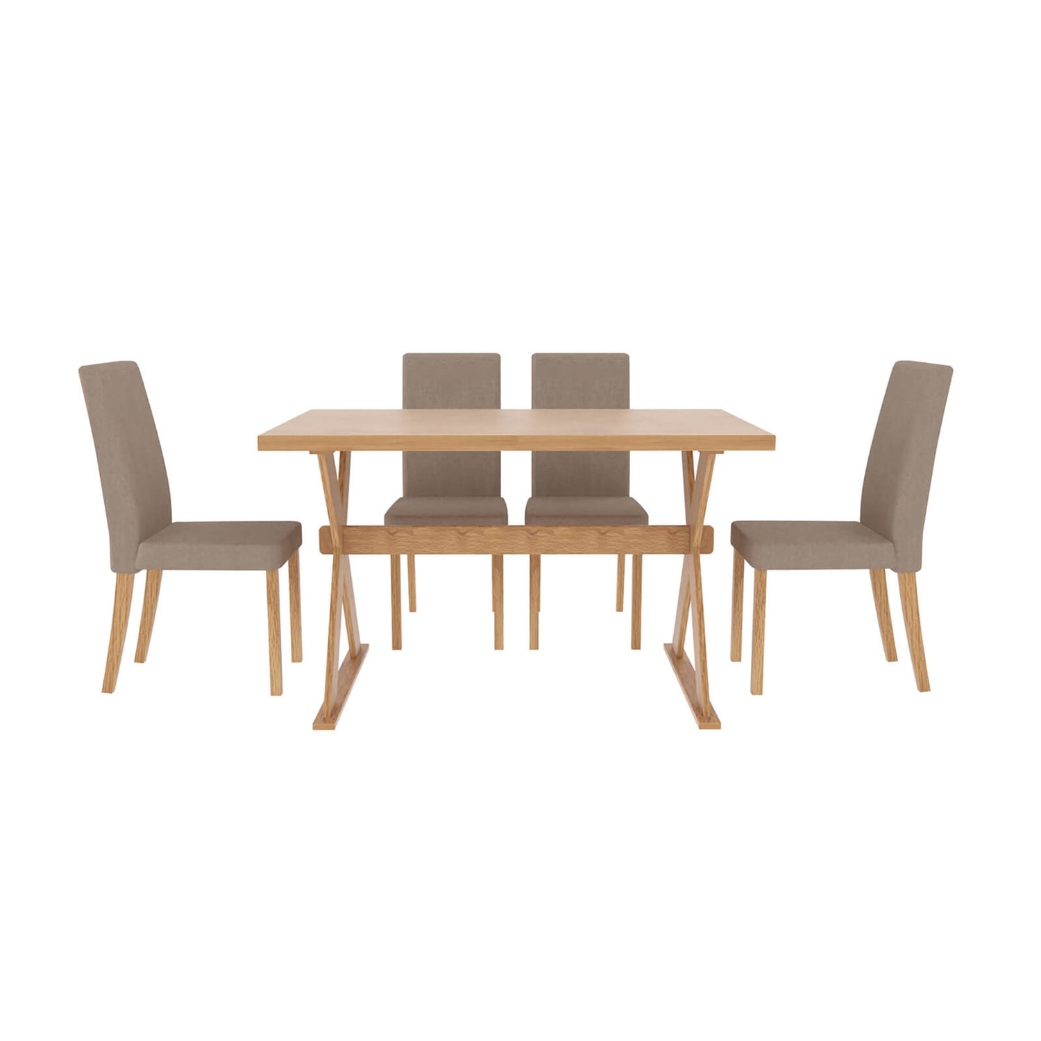 Seville 4 Seater Dining Set Evesham Dining Chairs Beige Homebase