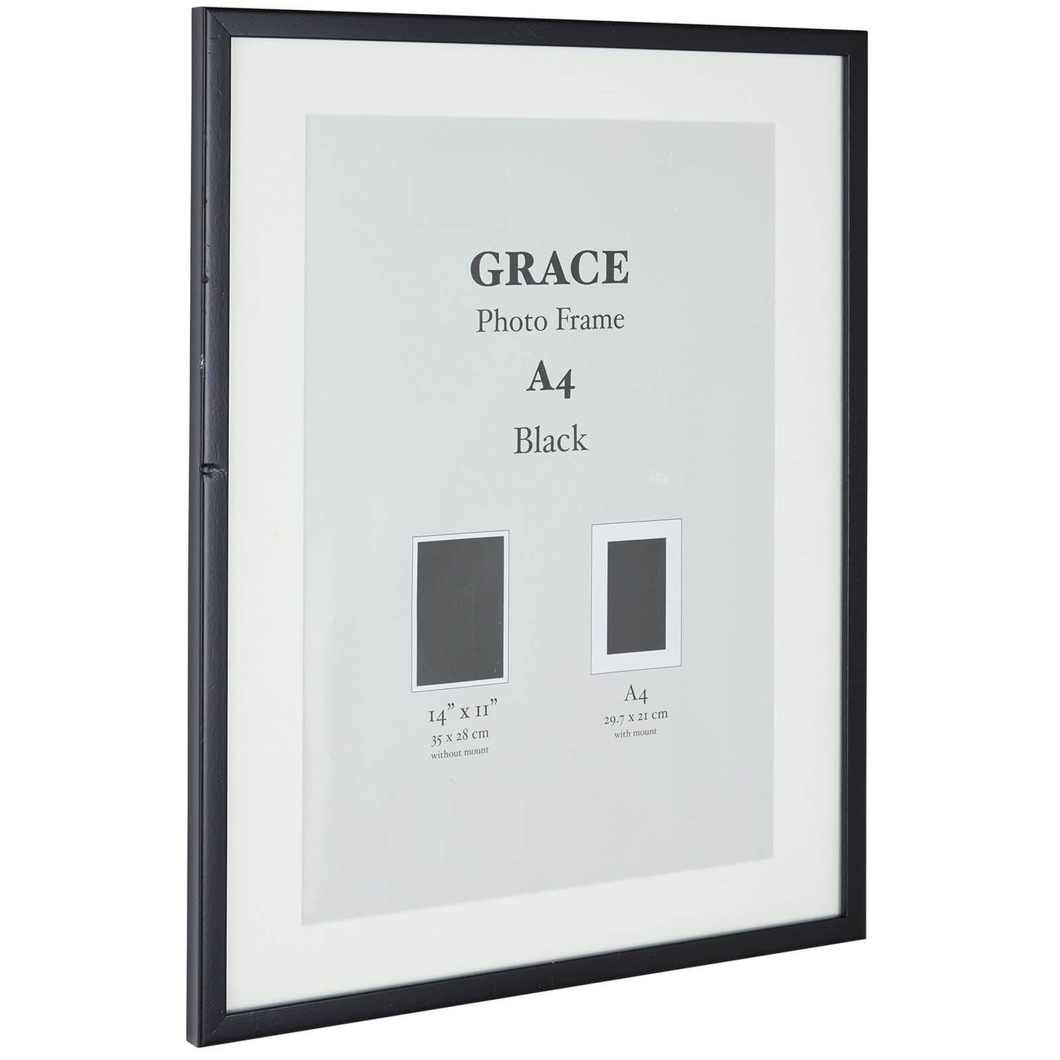 Grace Picture Frame A4 Black Homebase