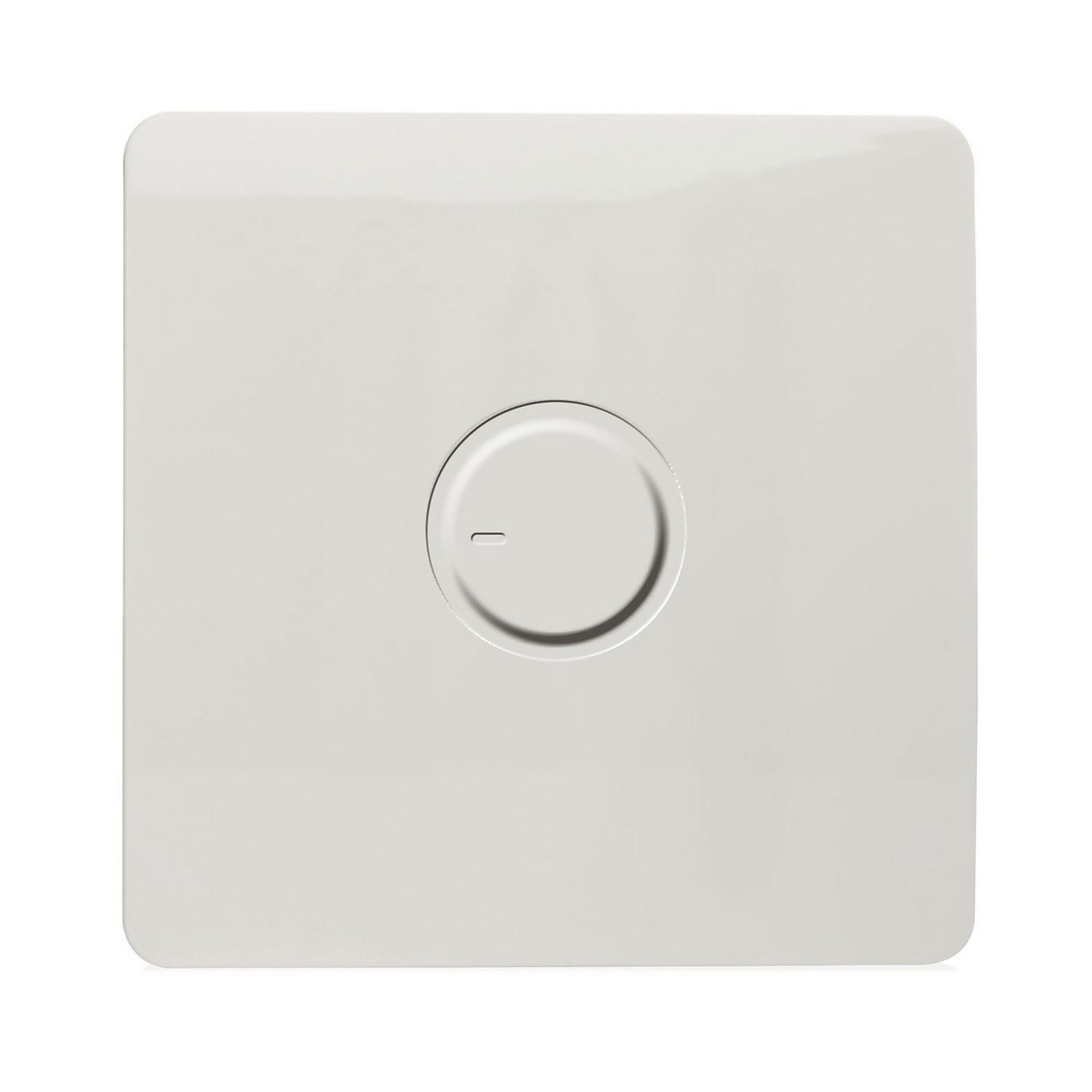 Trendi Switch 1 Gang 200 Watt Dimmer Light Switch in Screwless White