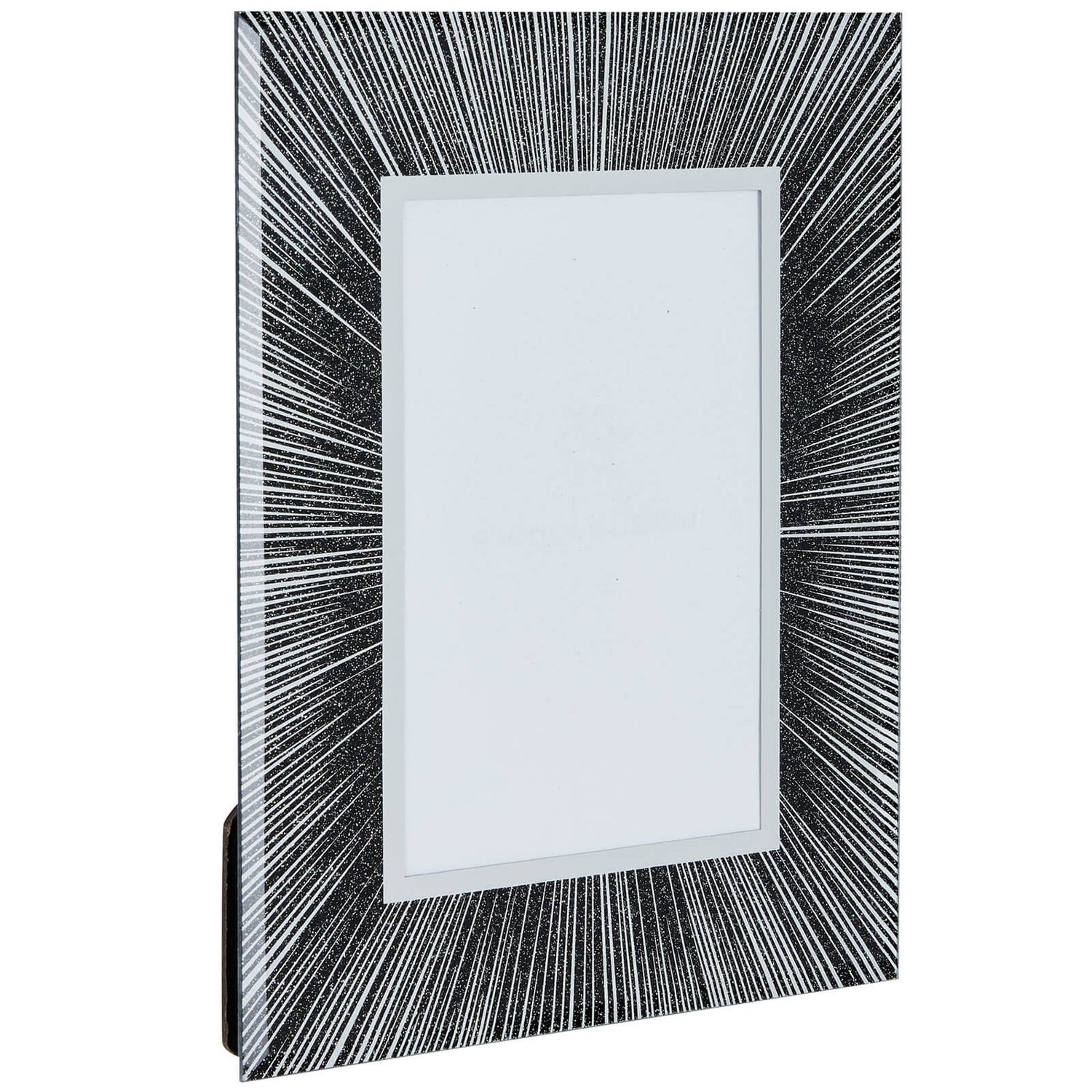 Glitter Picture Frame 6 x 4 Black Homebase
