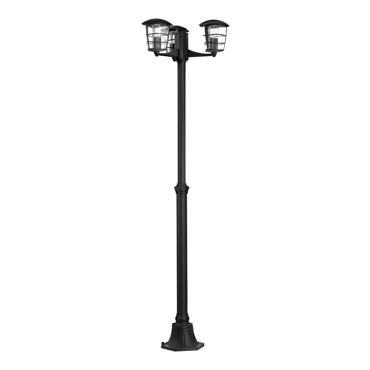 Eglo Aloria Outdoor 3 Head Lamp Post Black Homebase