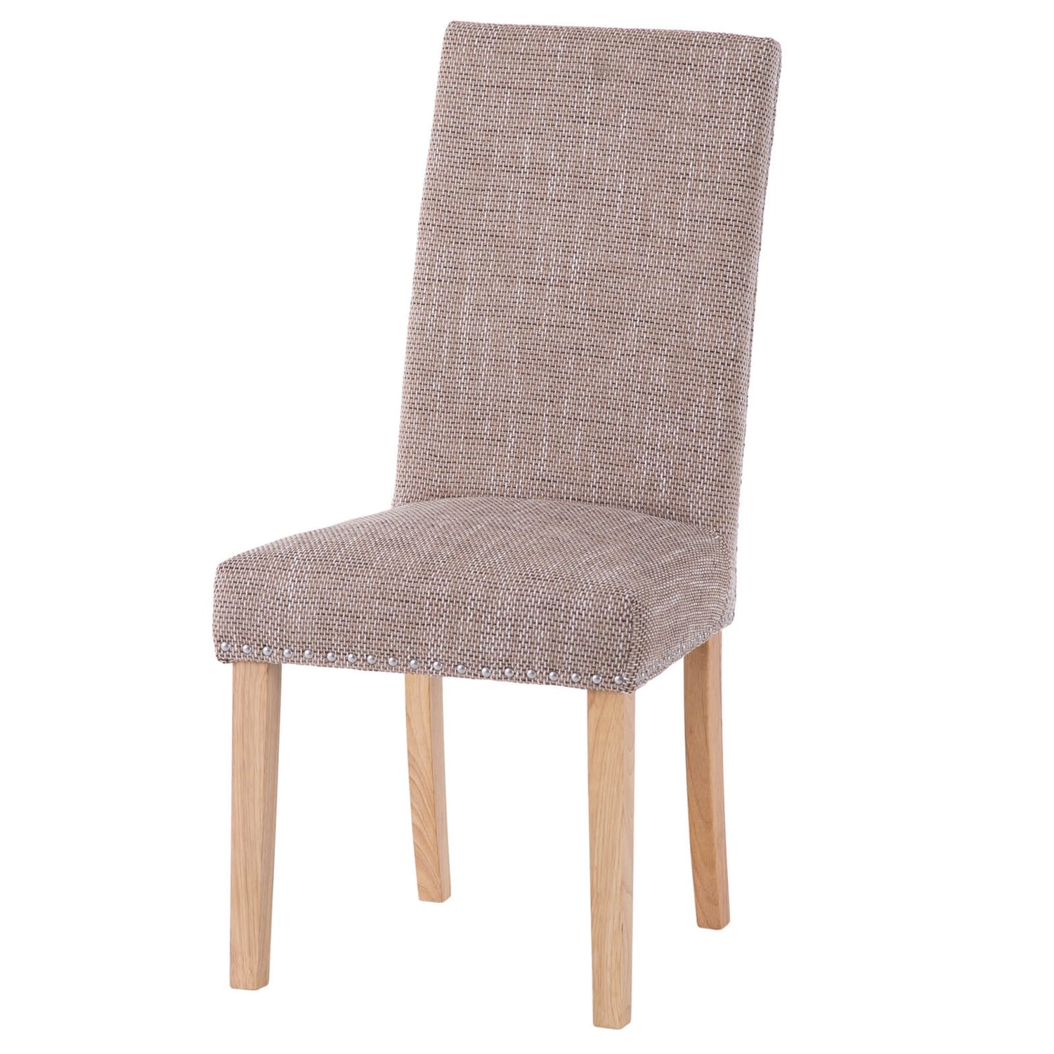 Studded Tweed Dining Chair Set of 2 Homebase