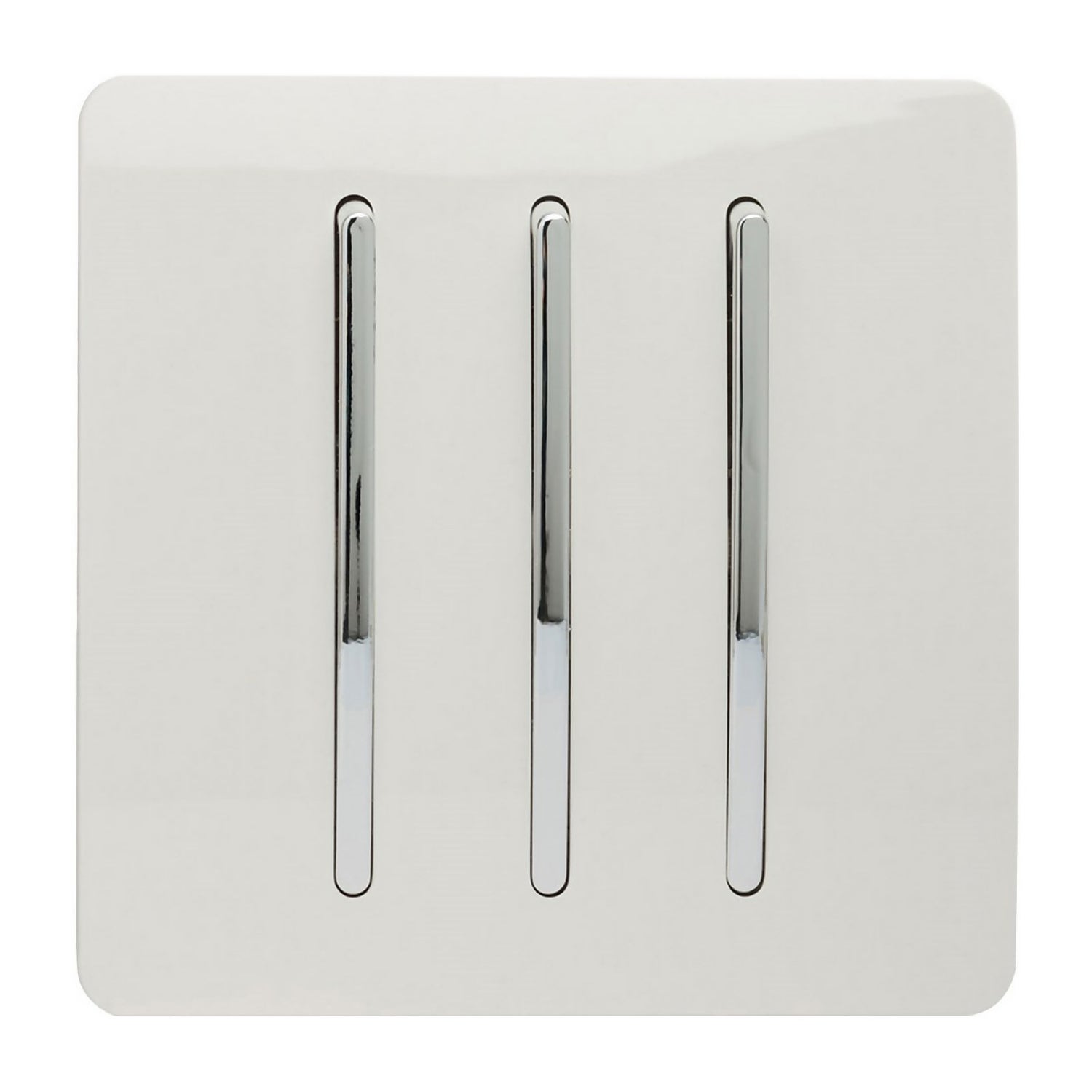 Trendi Switch 3 Gang 2 Way 10 Amp Rocker Light Switch in Screwless