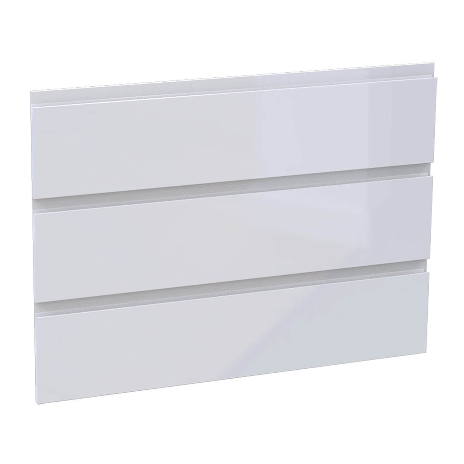 Modular Bedroom Handleless 3 Drawer Chest Front White Homebase