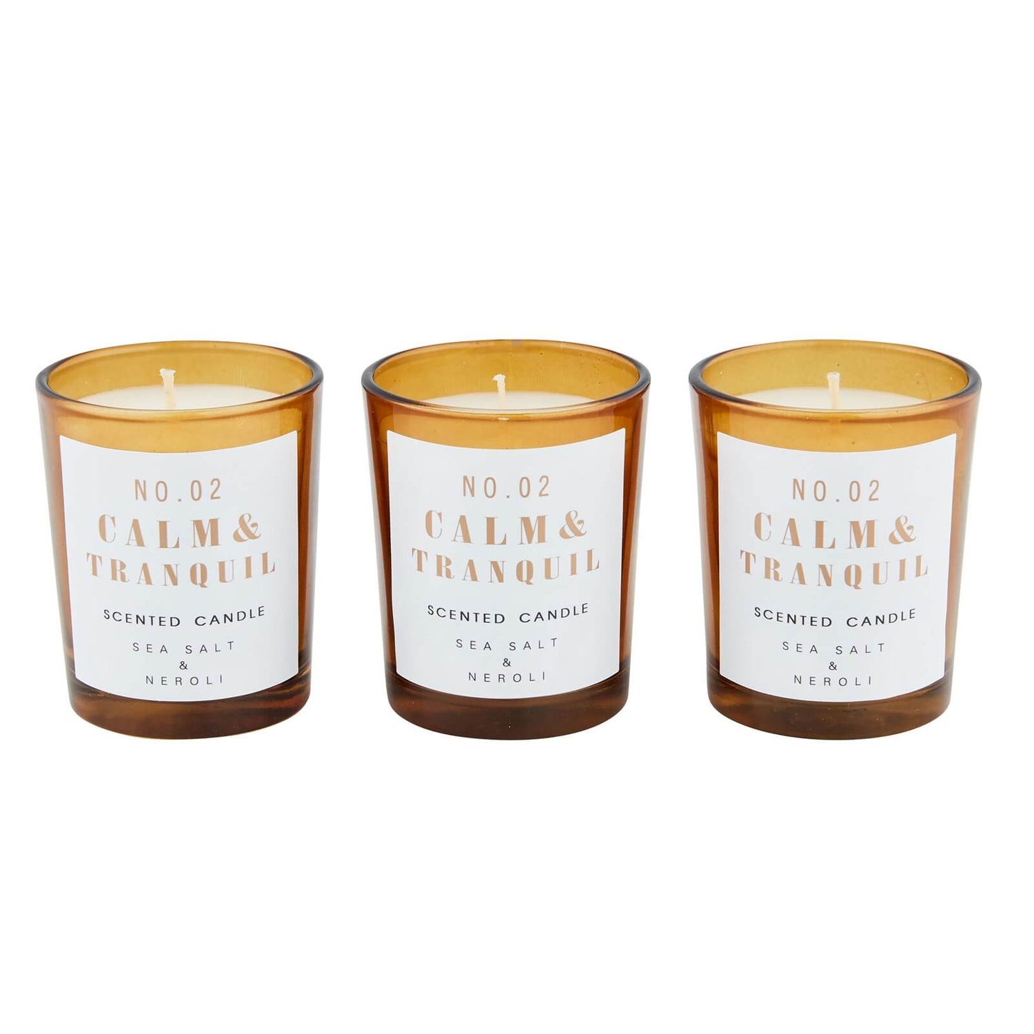 3 x Sea Salt & Neroli Votive Candles Homebase