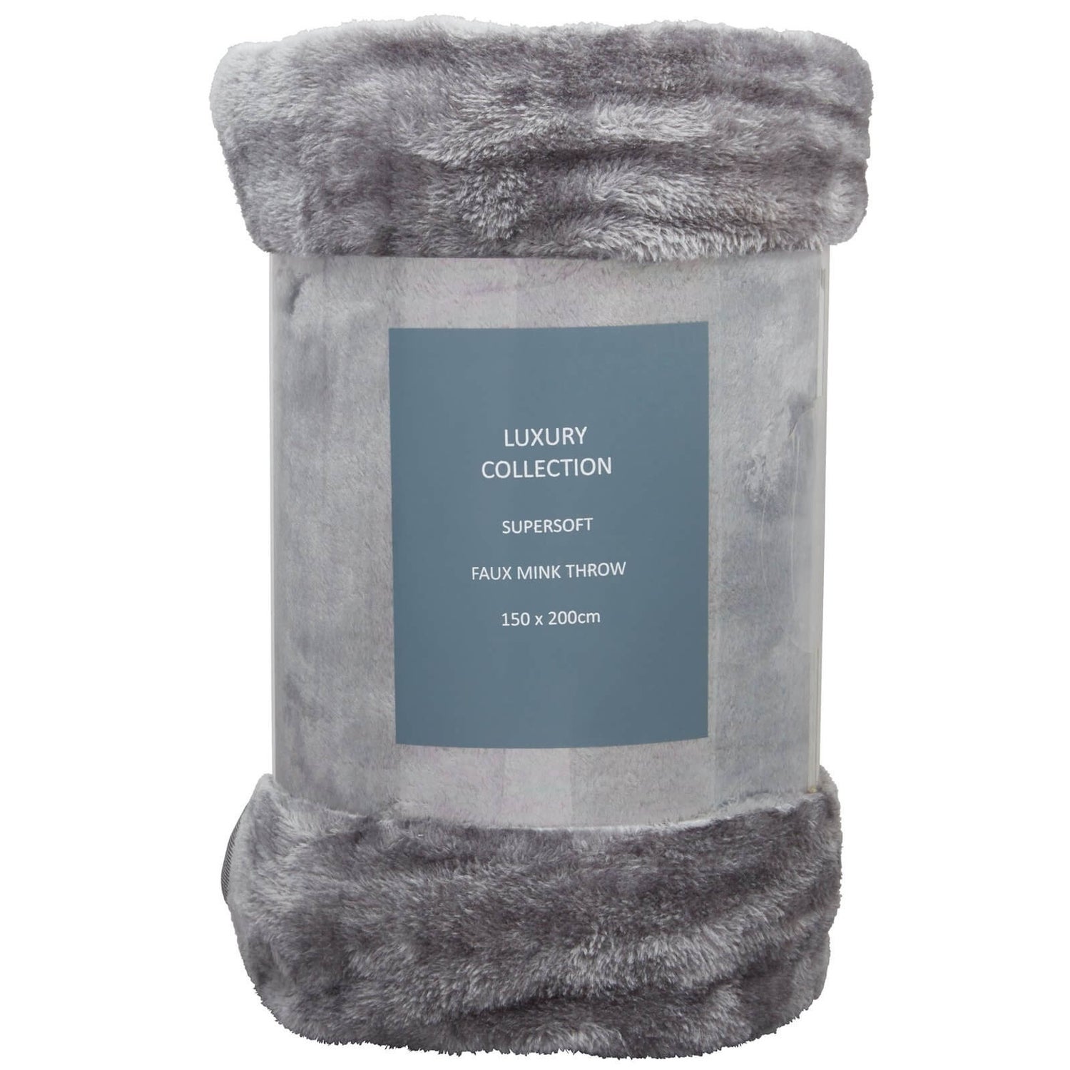 Faux Mink Throw Grey Homebase