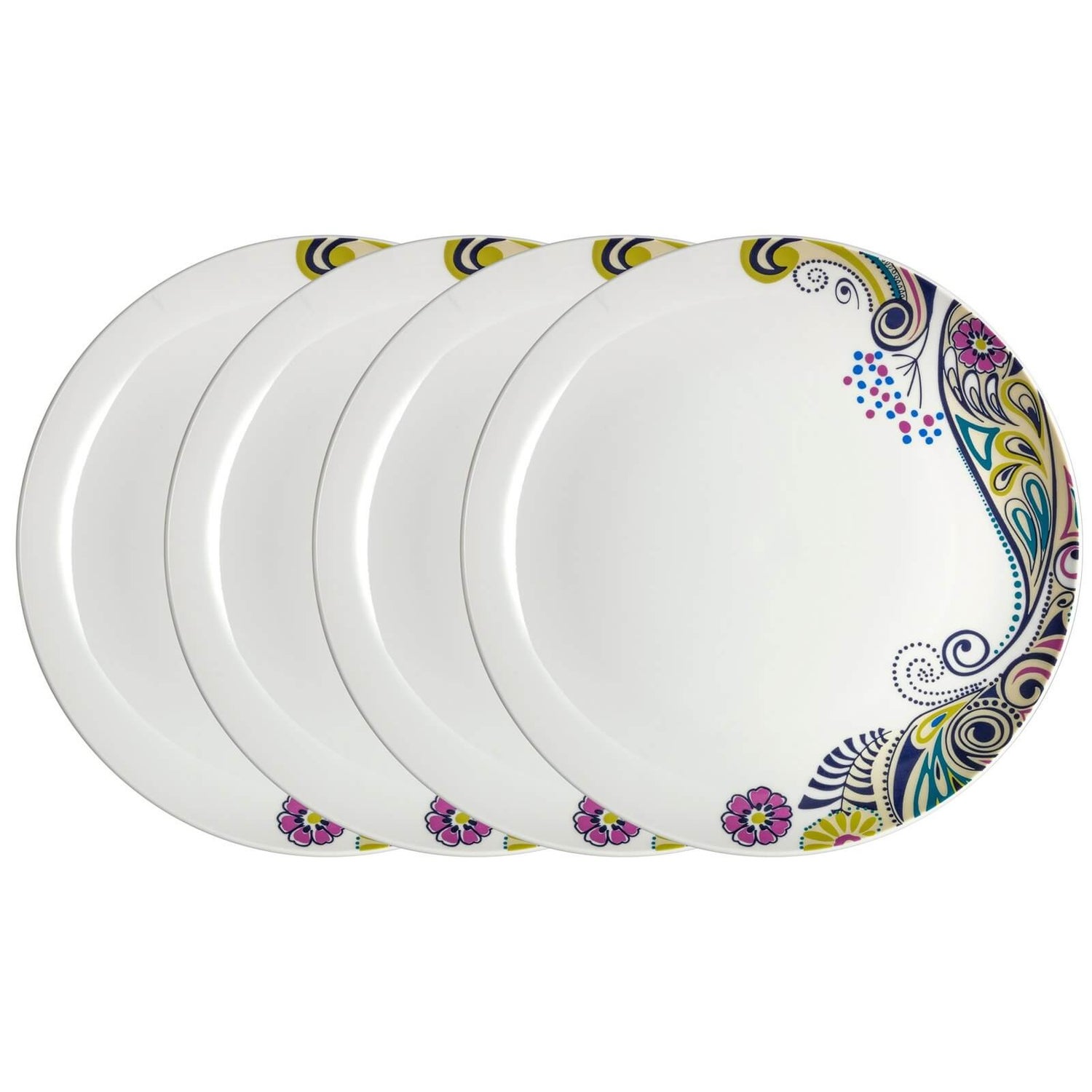 Denby Monsoon Cosmic Dinner Plates 4 Piece Set Homebase