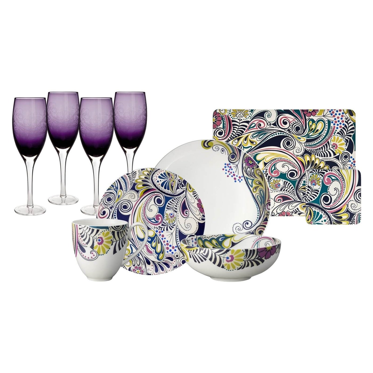 Denby Monsoon Cosmic 28 Piece Entertaining Set Homebase