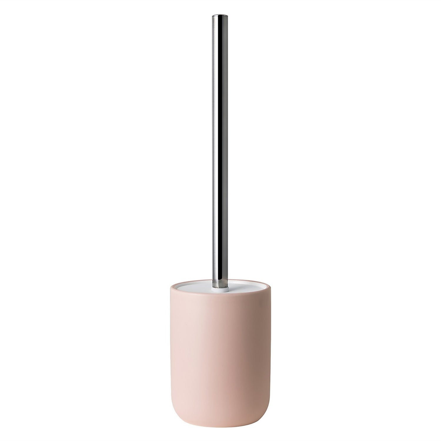 Matte Pale Pink Toilet Brush Holder Homebase