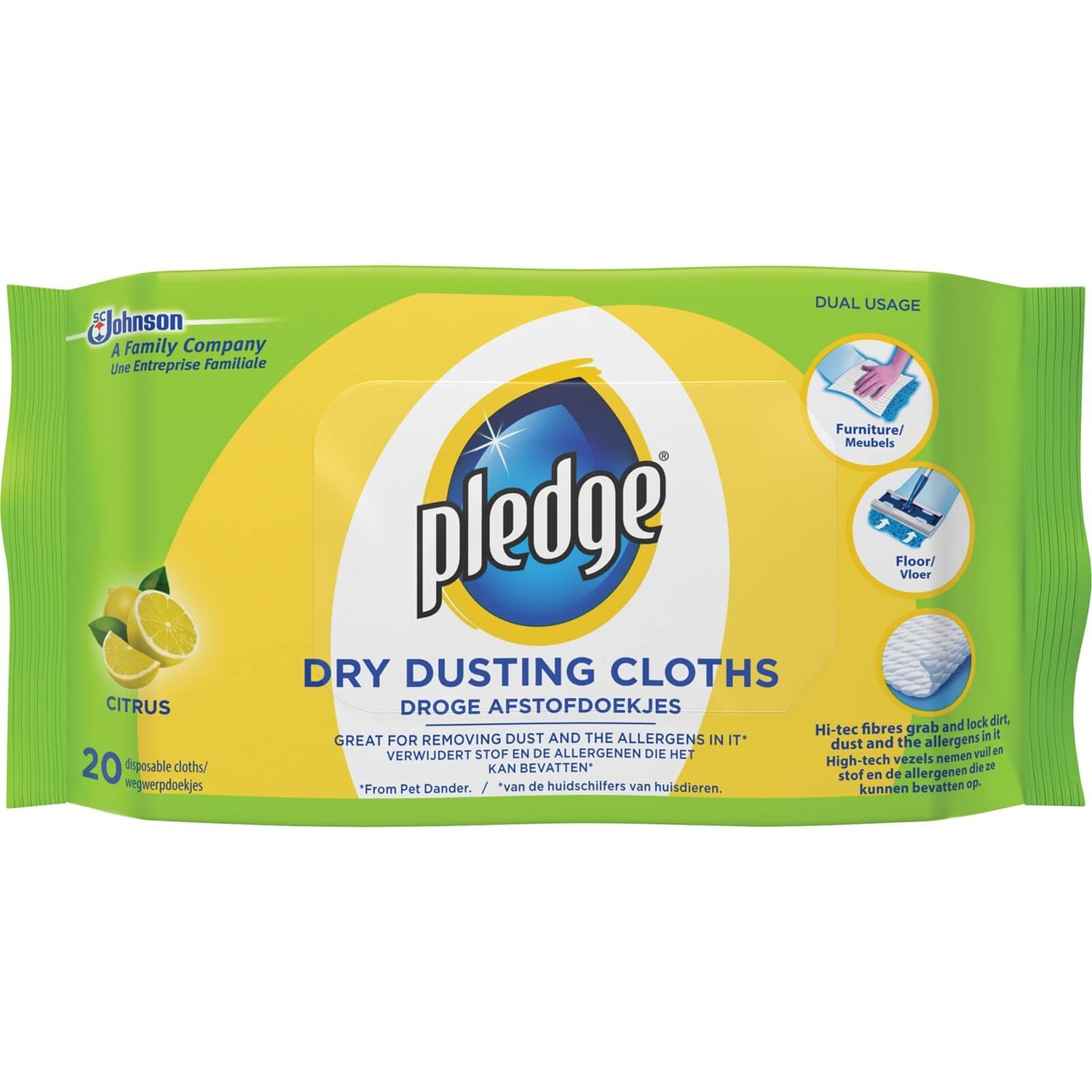 Pledge Static Dusting Wipes Homebase