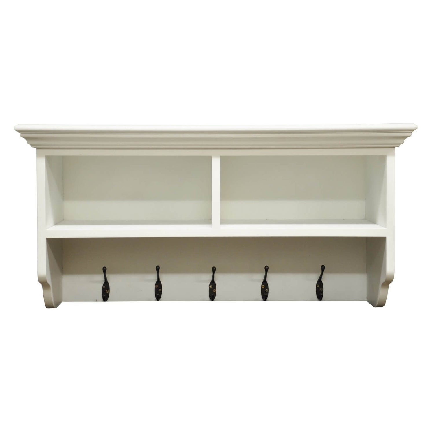 Holywell Coat Rack with Shelves 5 Hooks Homebase