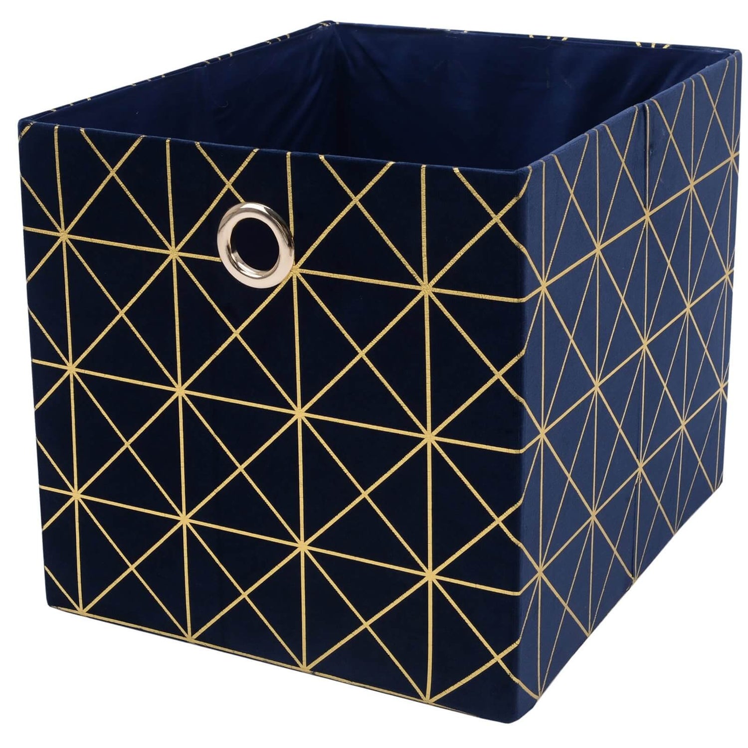 Premium Cube Velvet Insert Navy & Gold Homebase