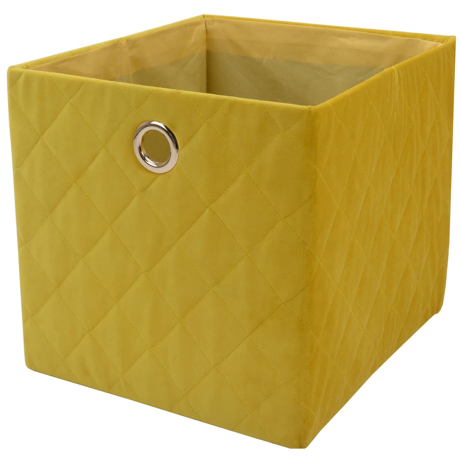 Premium Cube Quilted Velvet Insert Ochre Homebase