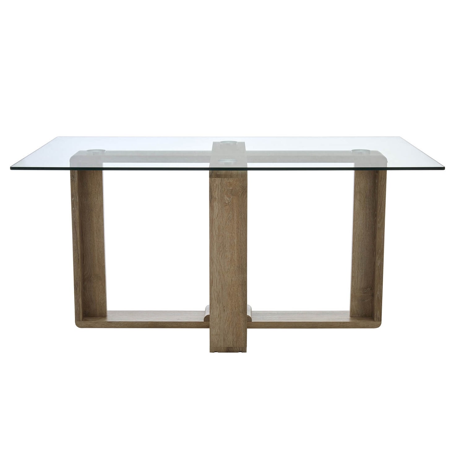 Barton Clear Tempered Glass Dining Table Homebase