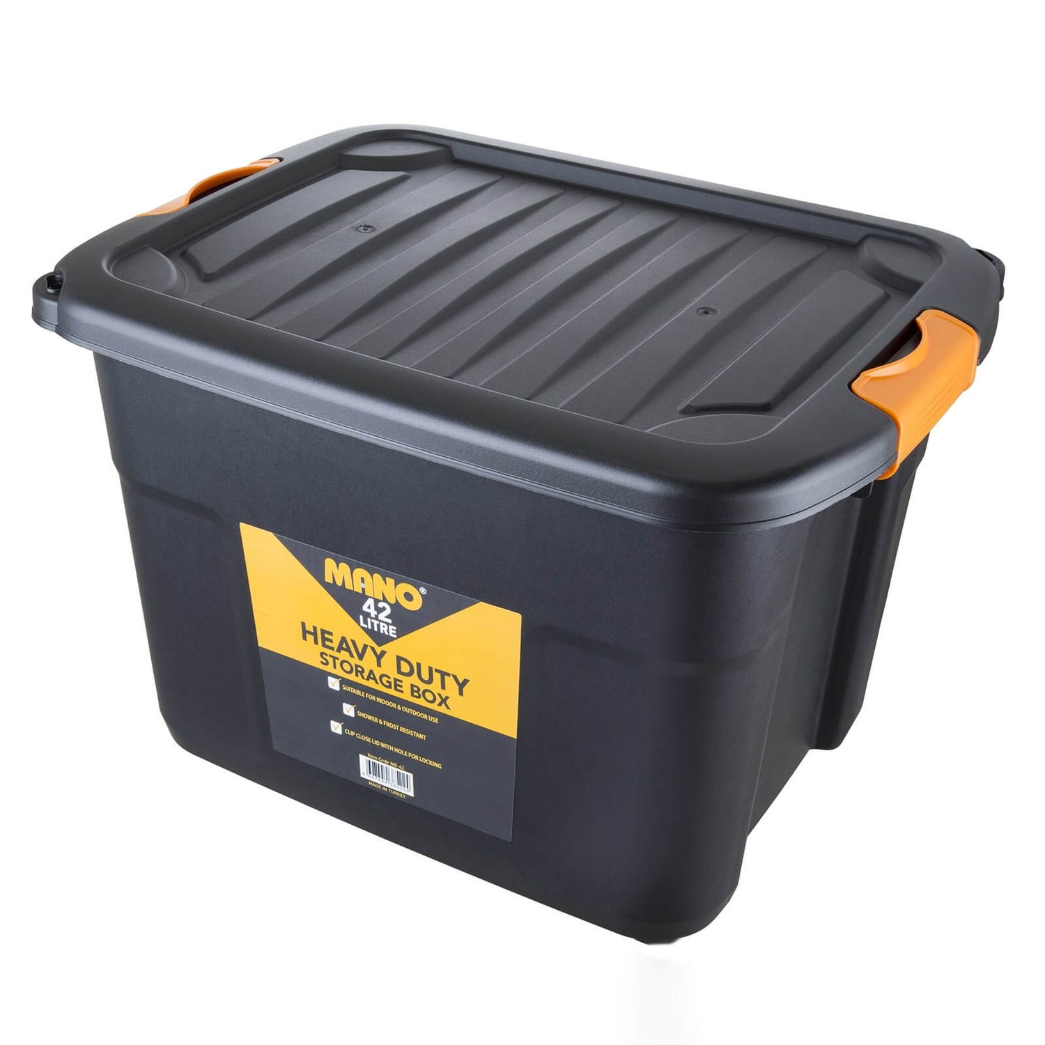 Heavy Duty Storage Box with Lid 42L Homebase
