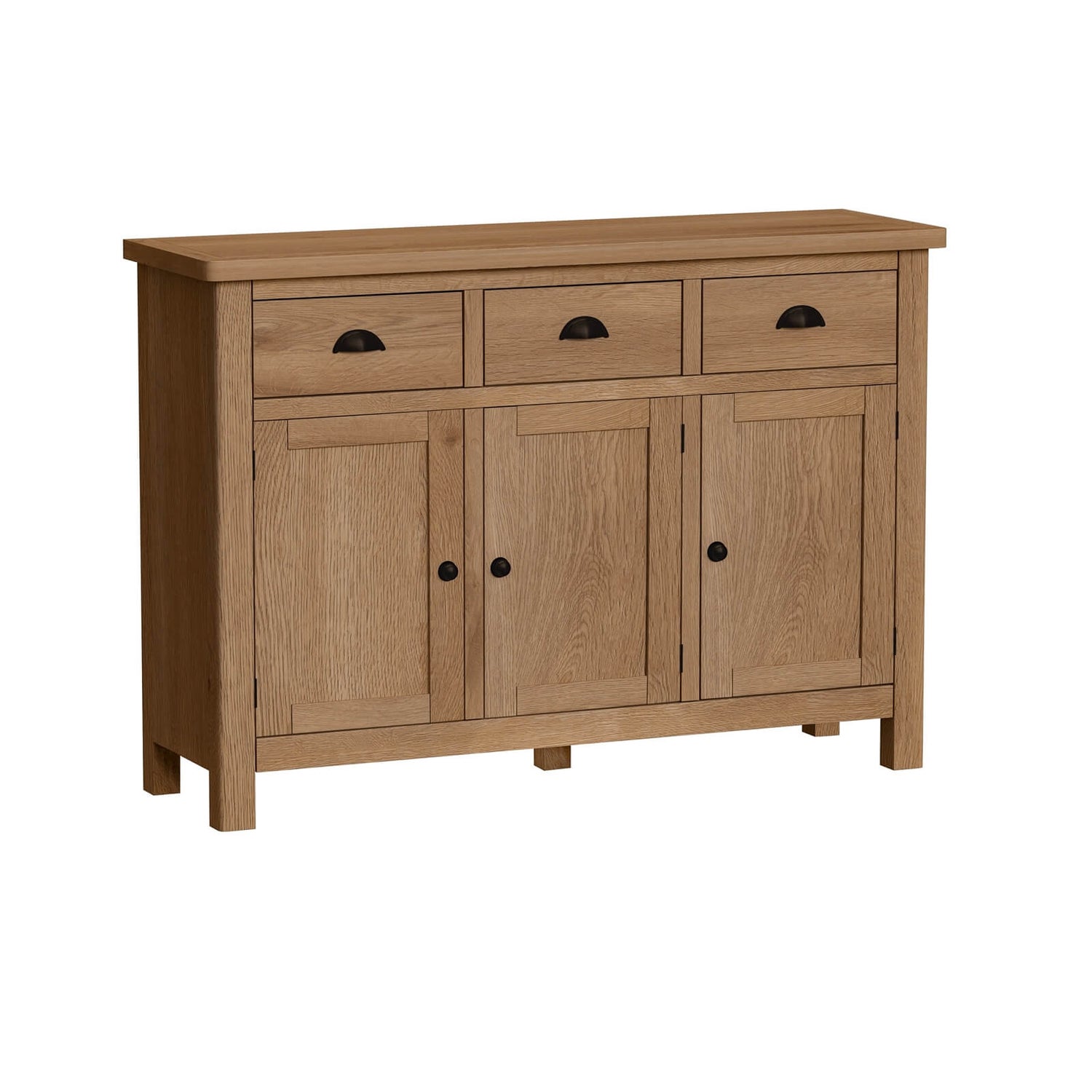 Newlyn 3 Door 3 Drawer Sideboard Oak Homebase