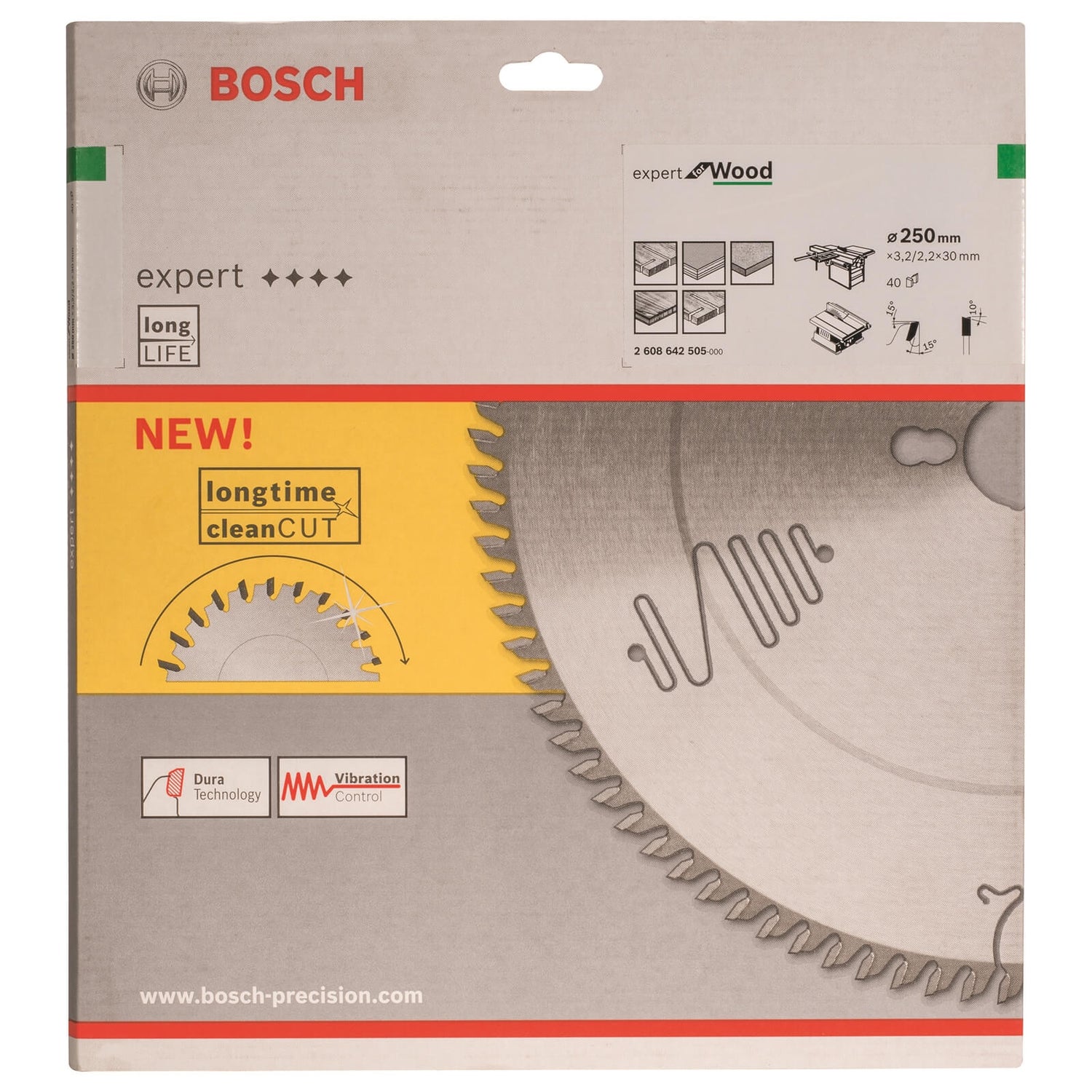 CSB Expert Wood Hand Held Circular Saw Blade 250 x 30 x 3.2 x 40t