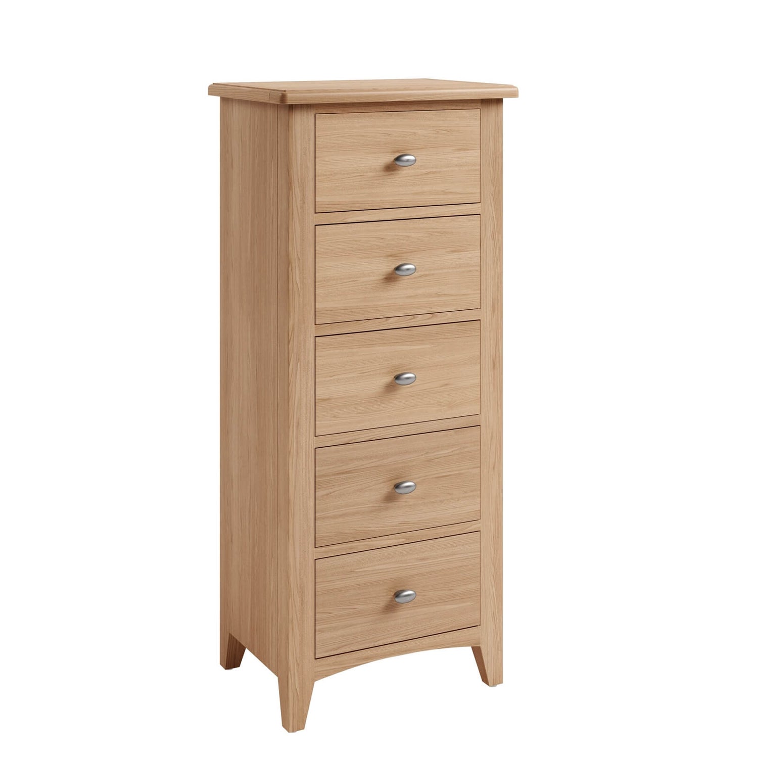 Kea 5 Drawer Narrow Chest of Drawers Oak Homebase