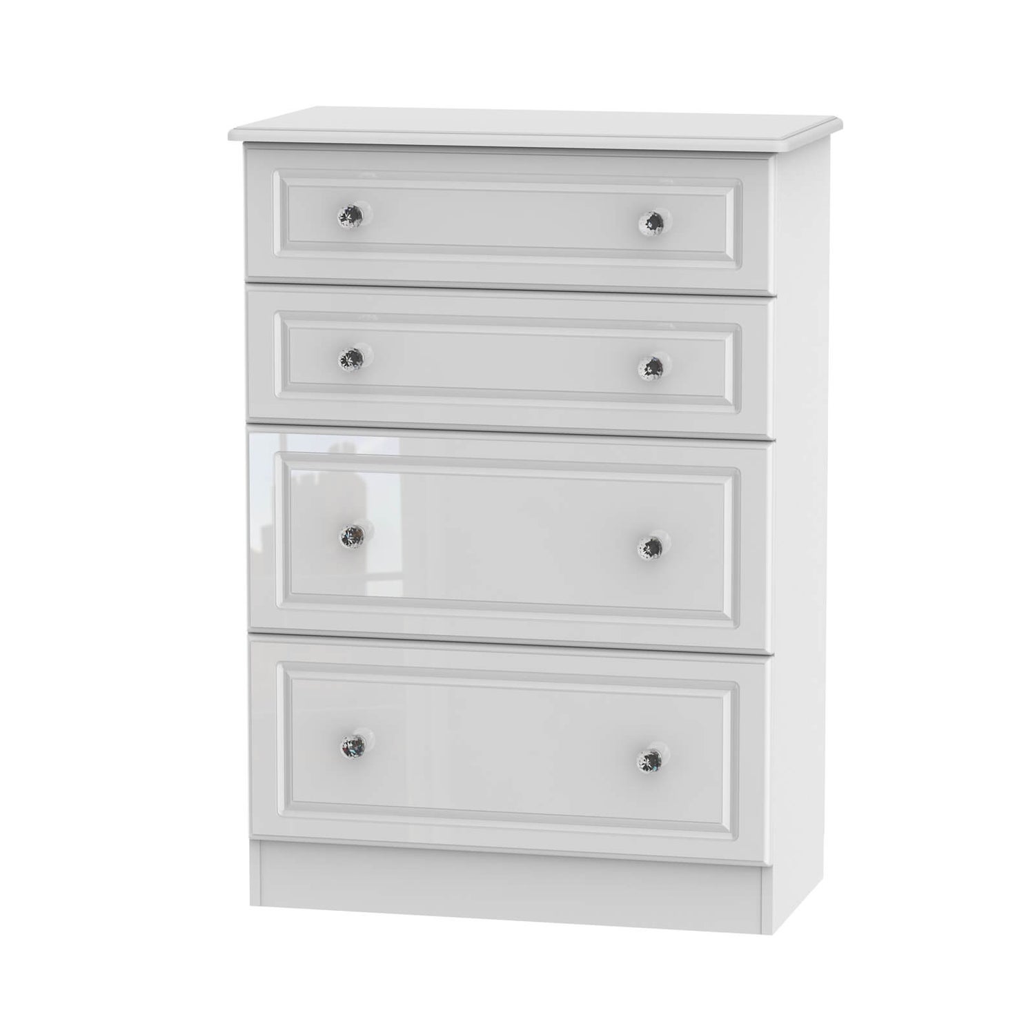Stonehaven 4 Drawer Deep Chest White Homebase