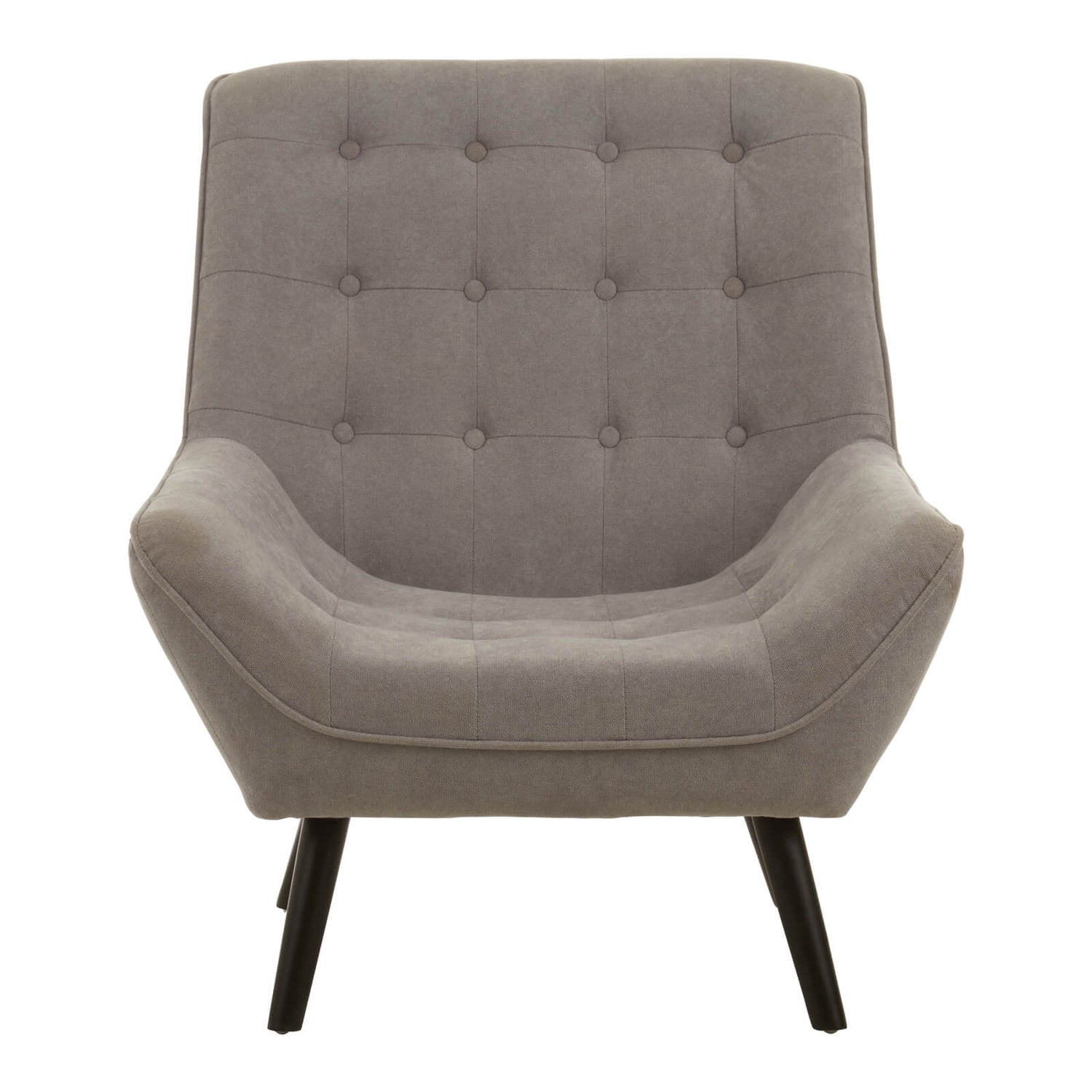 Stockholm Curved Chair - Grey | Homebase