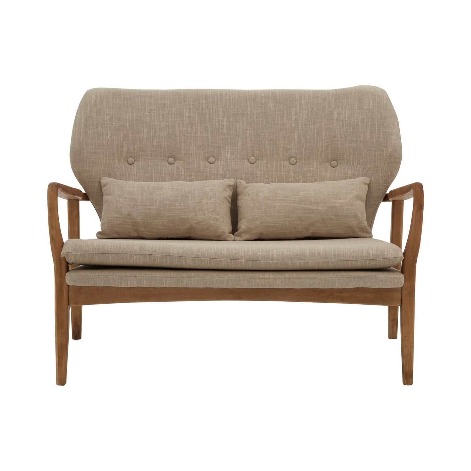 Stockholm Birch Wood Frame 2 Seater Sofa Homebase