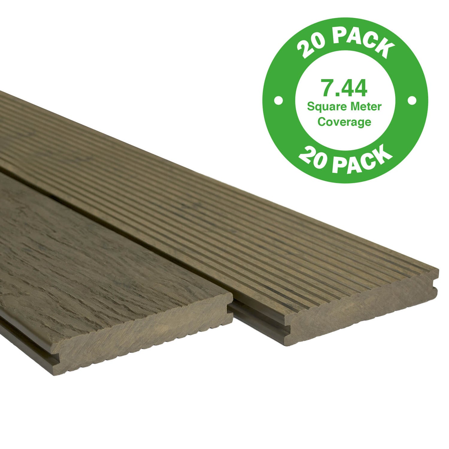 Heritage Composite Decking 20 Pack Oak 7.44 m2 Homebase