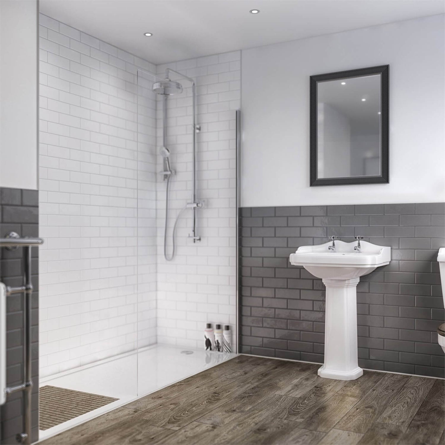 Wetwall White 1220mm Shower Panel Composite Homebase