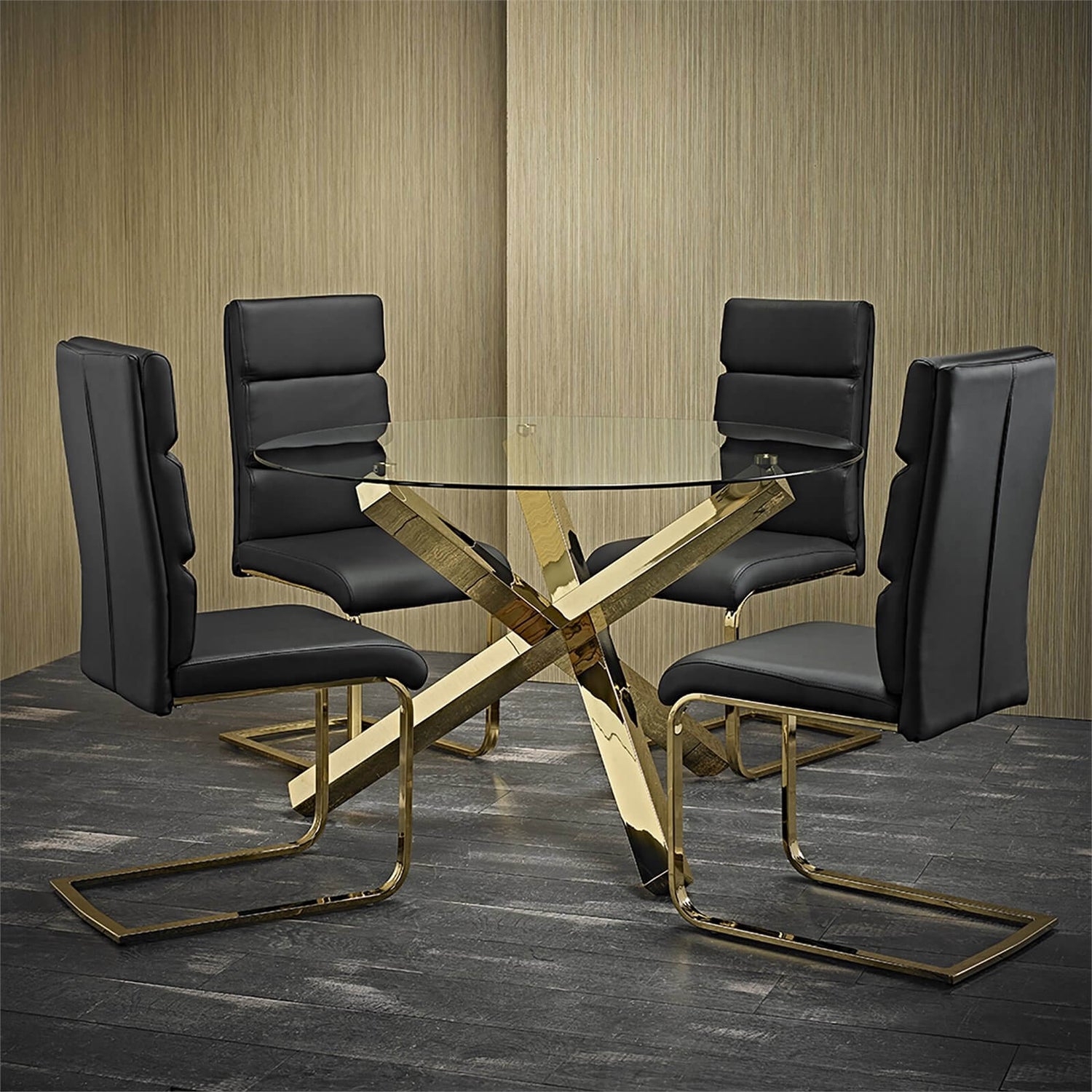 Capri 4 Seater Dining Set Antibes Dining Chairs Black Homebase