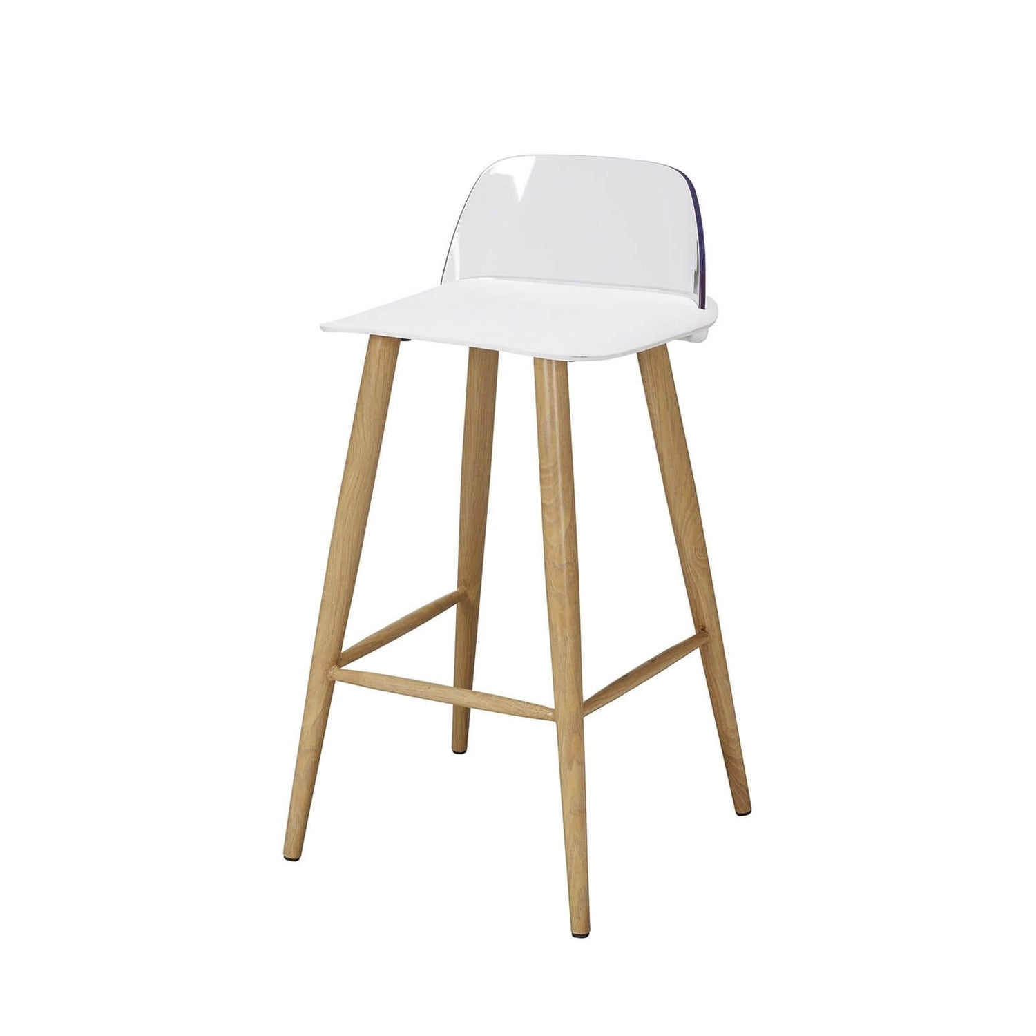 Chelsea Bar Stool White Pack of 2 Homebase