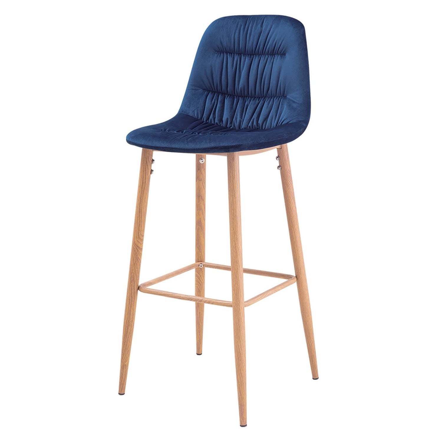 Harper Bar Stool Blue Pack of 2 Homebase