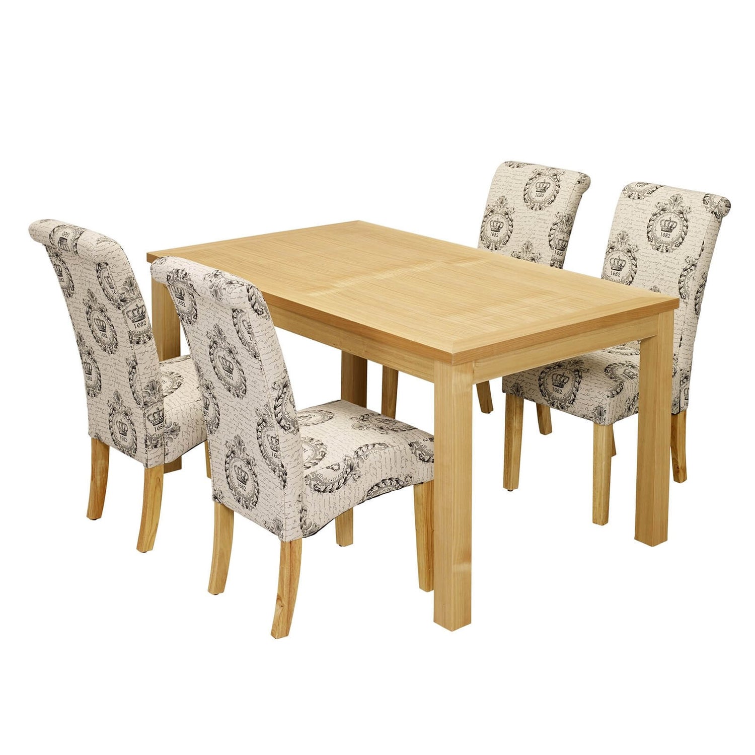 Oakridge 4 Seater Dining Set - Kensington Dining Chairs | Homebase