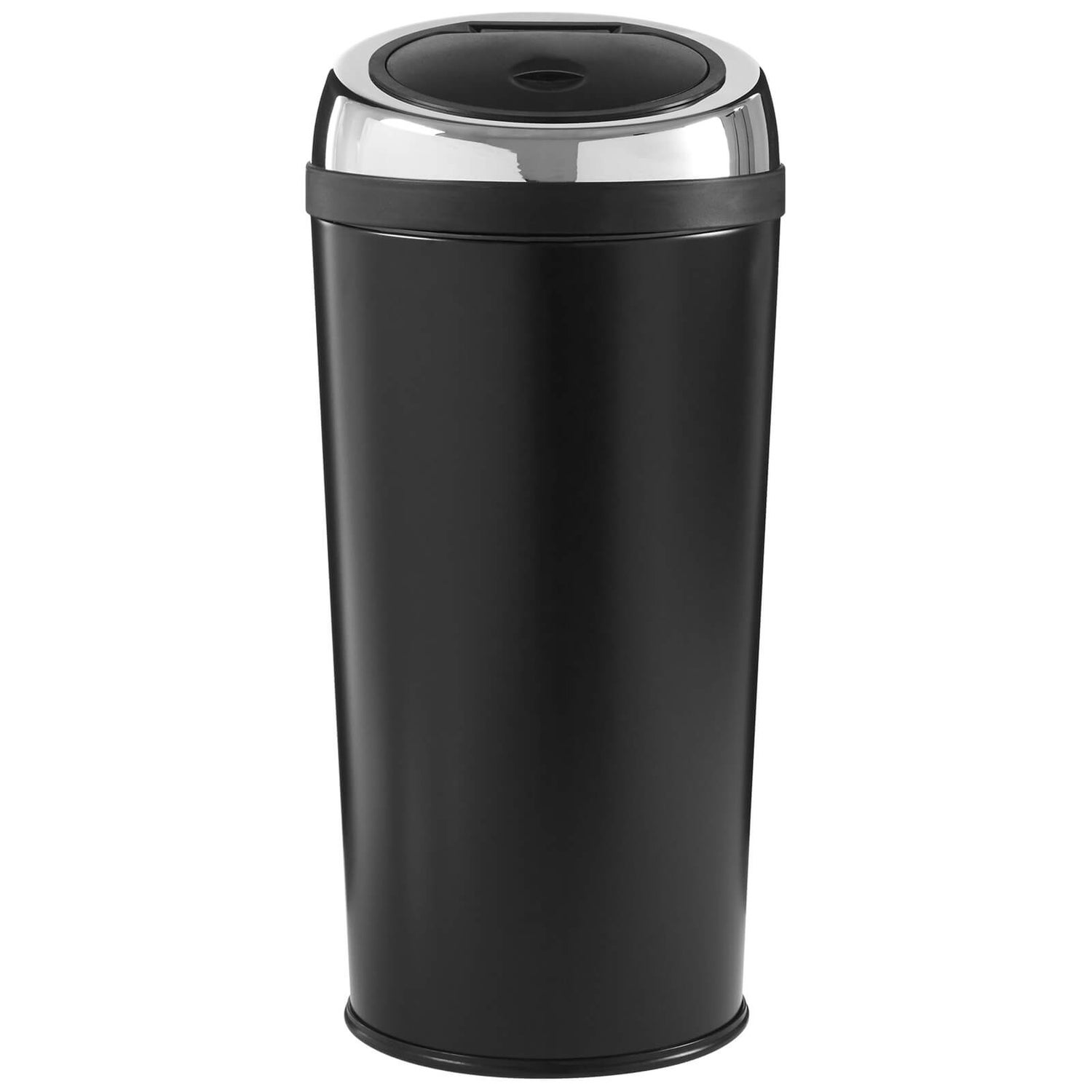 Black Enamel Touch Top Bin 30L Homebase