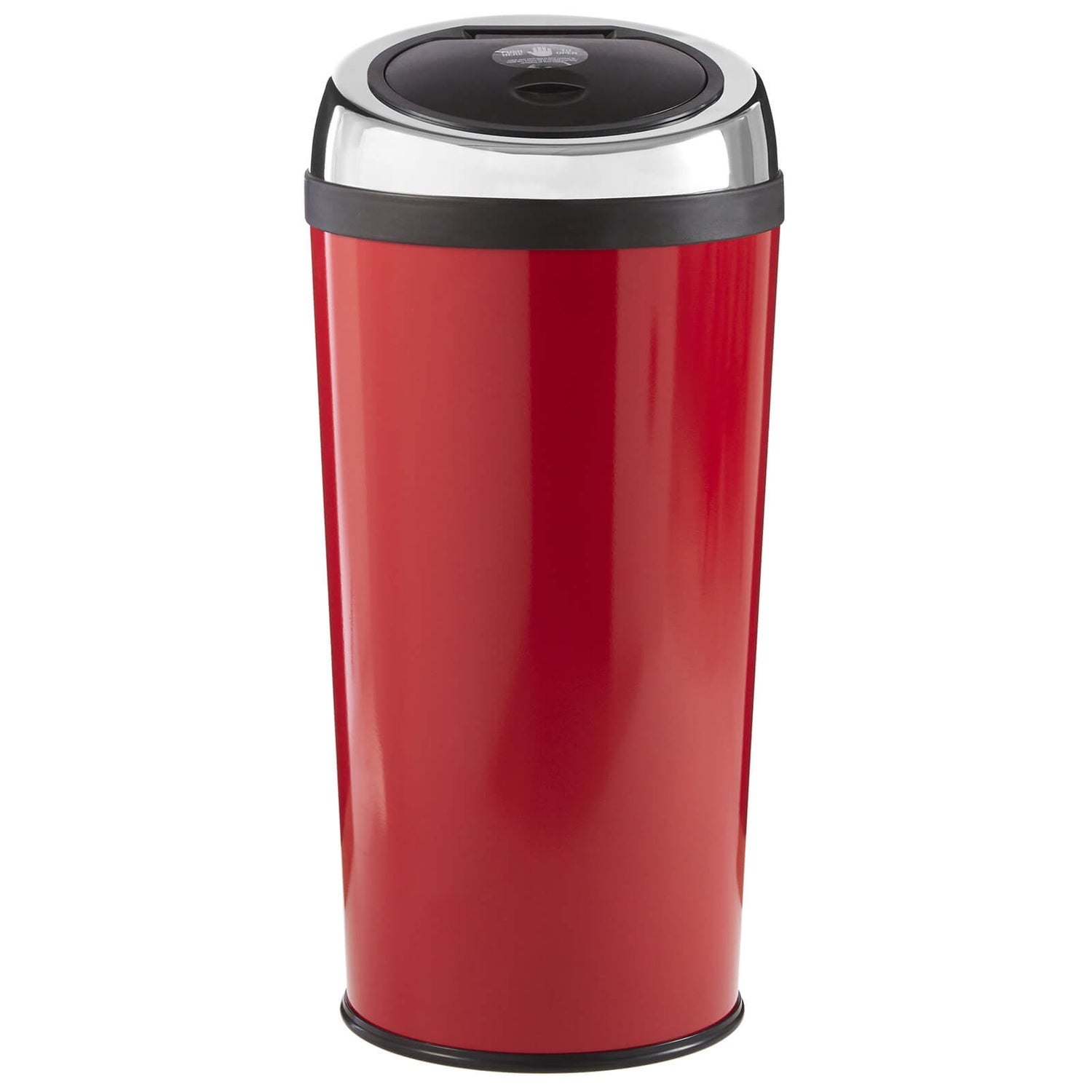 Red Enamel Touch Top Bin 30L Homebase