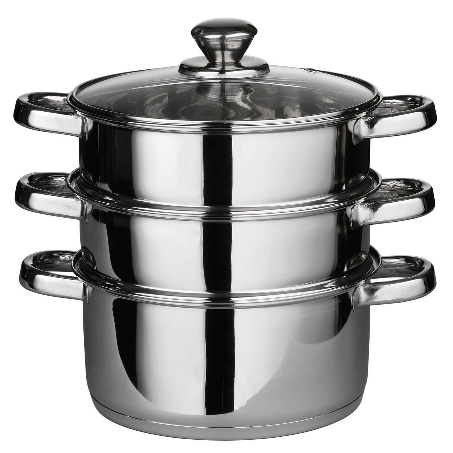Stainless Steel Steamer with 6 Handles Homebase
