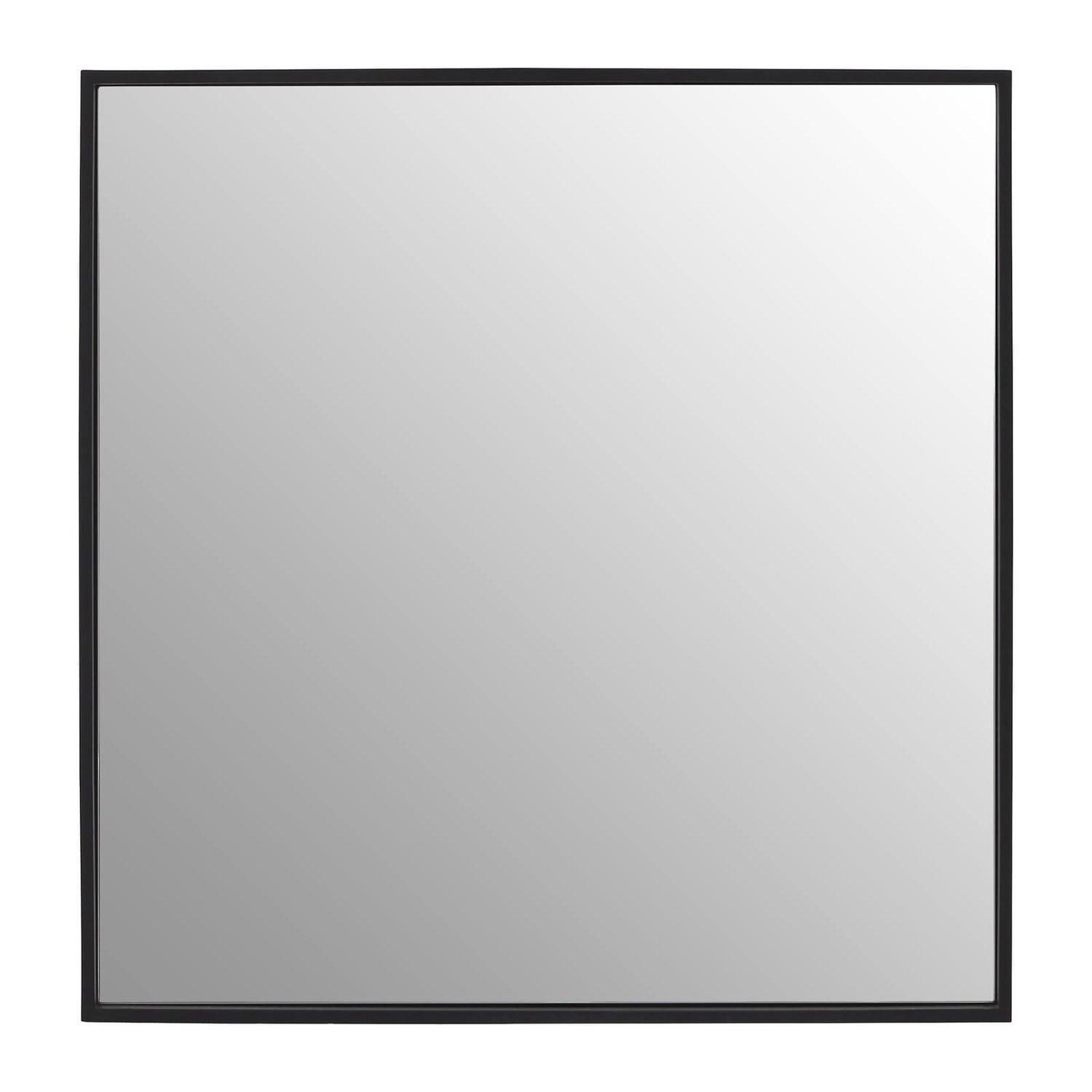 Matt Black Large Square Wall Mirror Homebase
