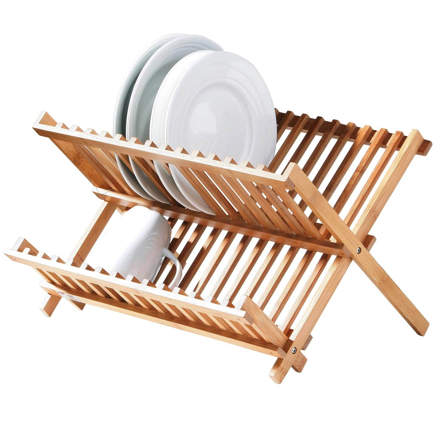 Bamboo Folding Dish Rack Homebase